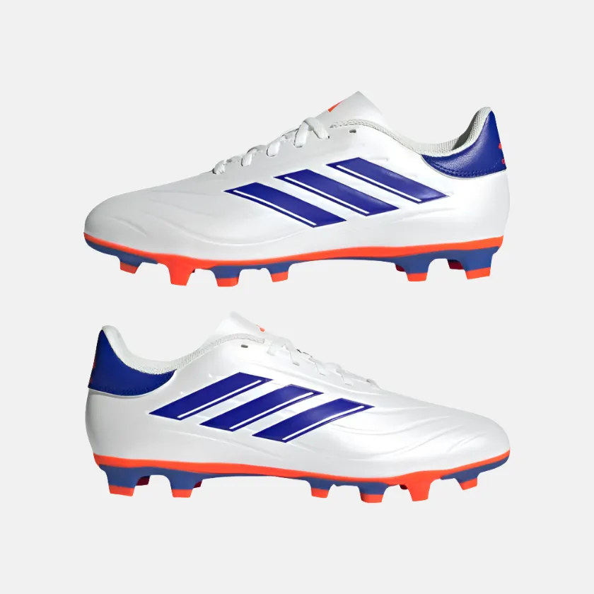 Peak Mode Adidas Copa Pure 2 Club Flexible Ground Football Shoes -Cloud White/Lucid Blue/Solar Red