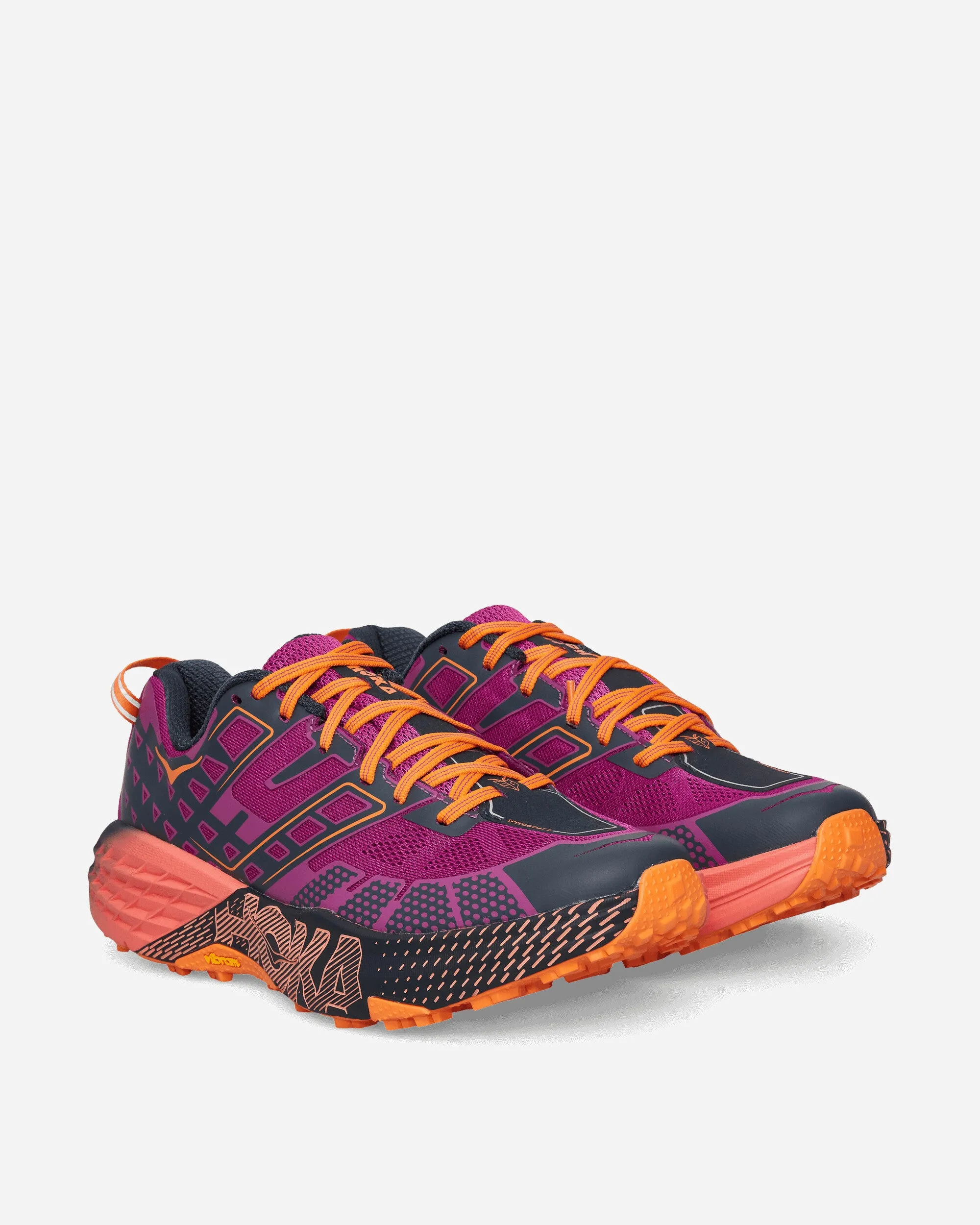 Asymmetric Lacing Designs Speedgoat 2 Sneakers Wild Flower / Electric Tangerine