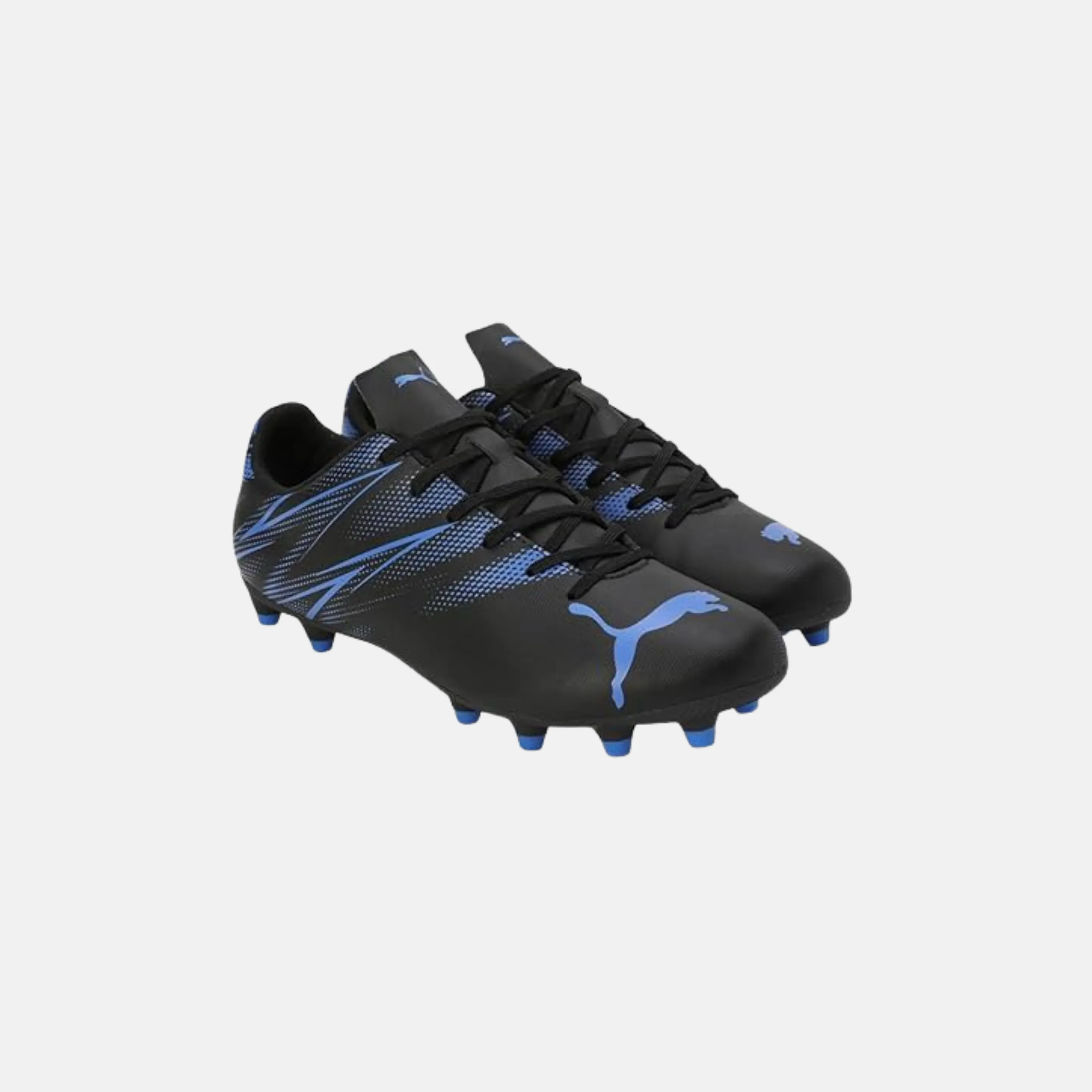 Boho Free Cushioned PUMA Men??s ATTACANTO FG/AG Football Shoe ?C Black-Bluemazing