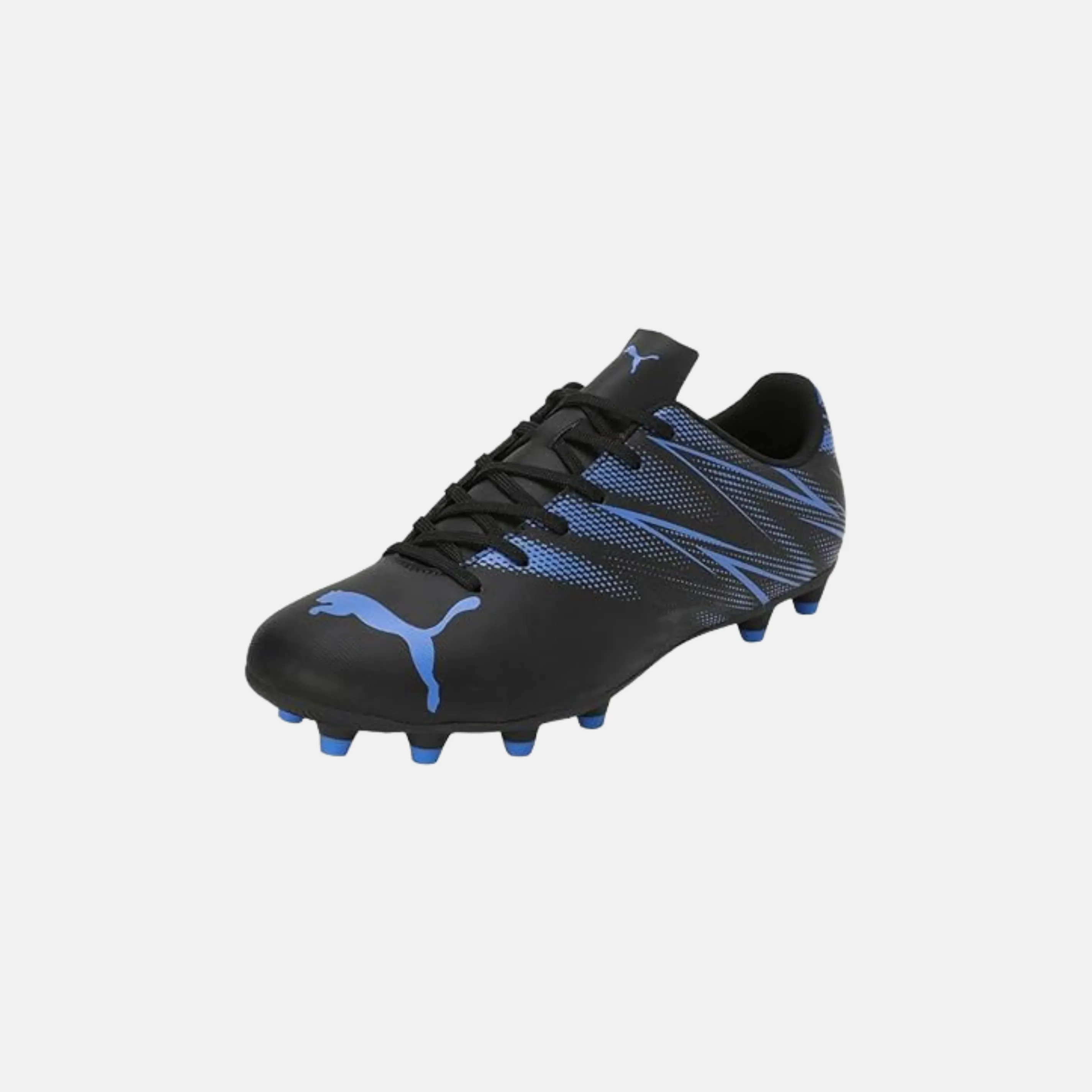 PUMA Men??s ATTACANTO FG/AG Football Shoe ?C Black-Bluemazing Peak Mode