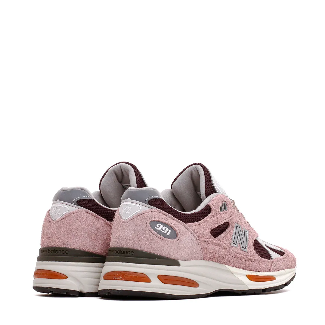 New Balance Unisex Made in UK 991v2 Deauville Mauve Fig U991PR2 Elevated arch