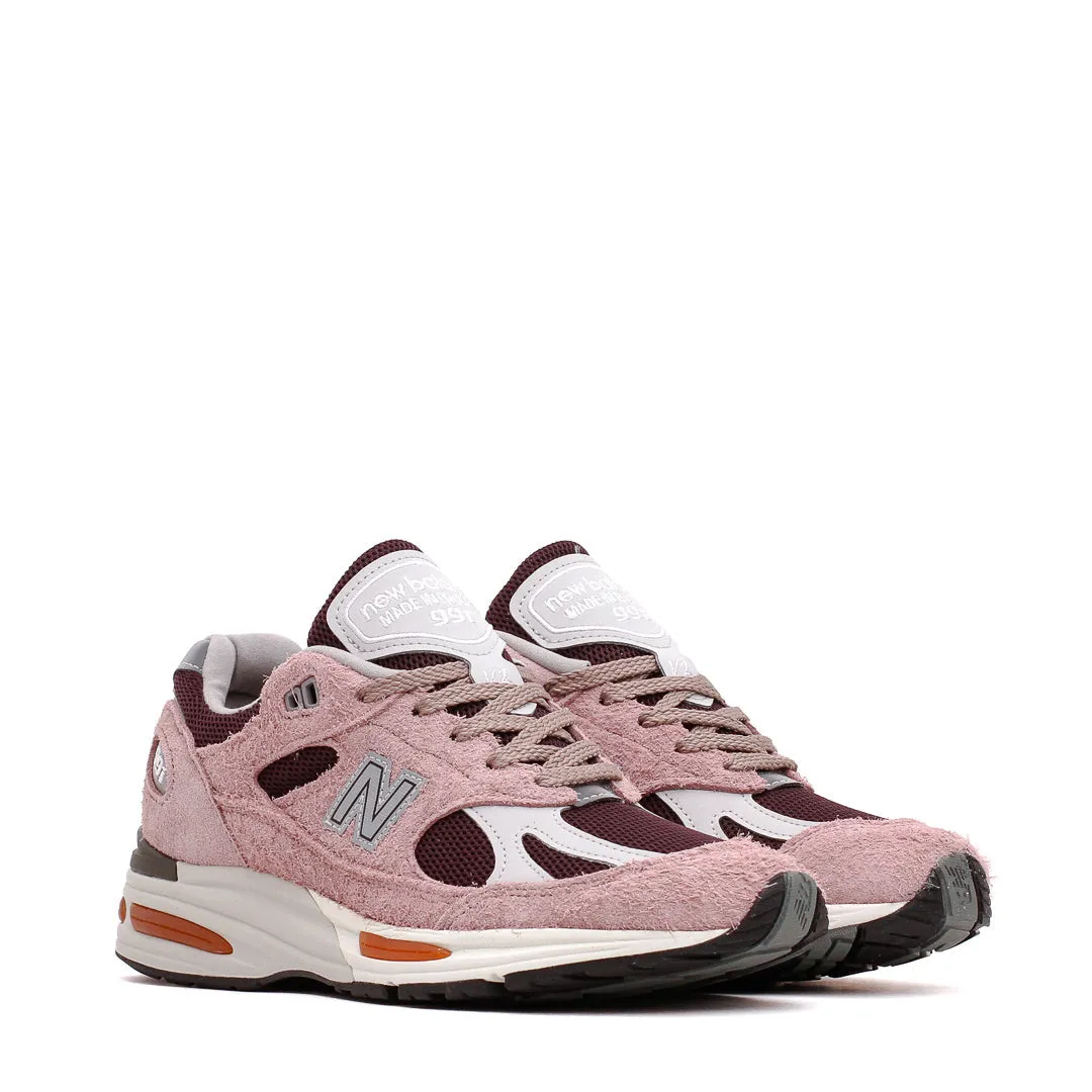 New Balance Unisex Made in UK 991v2 Deauville Mauve Fig U991PR2 Thermal regulation Iconic Footwear