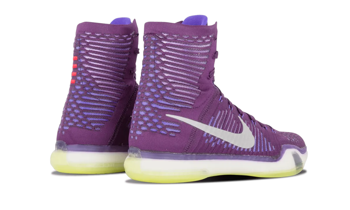 Kobe 10 Elite "Team Pack - Purple" Sneakers Smooth Soles Sneaker Style