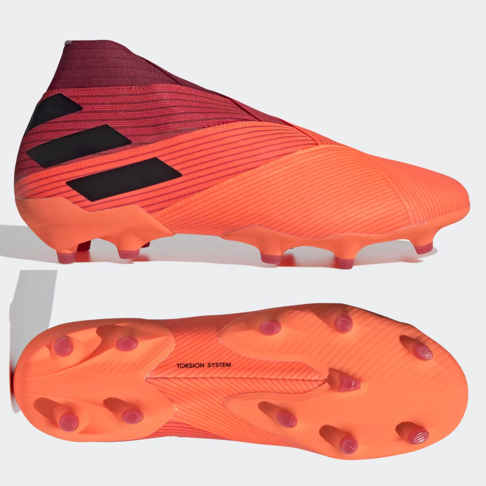 adidas Nemeziz 19  FG Mens - Signal Coral Enhanced Control Youth Game