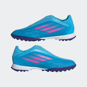 adidas X SPEEDFLOW.3 LACELESS Artificial Turf Soccer Shoes | Sky Rush | Men's Advanced Fit