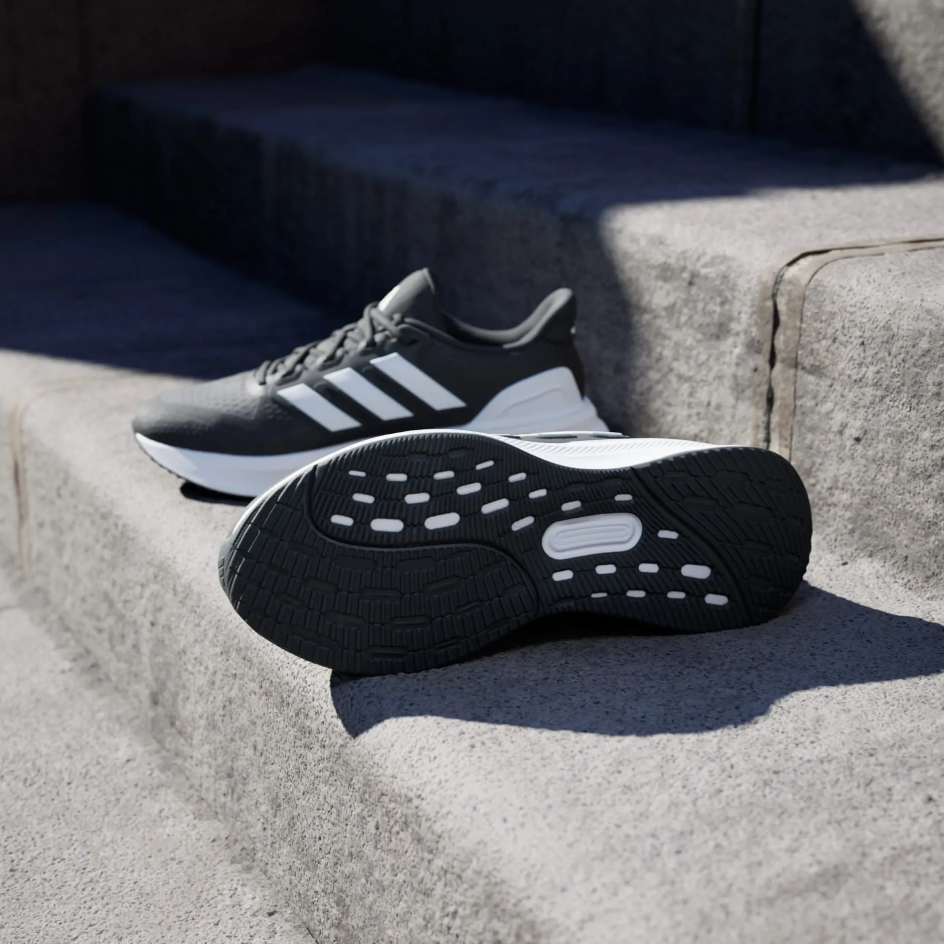 Knitted Warm Slim Line Adidas Men'S Ultrarun 5 Black/White Running Shoes