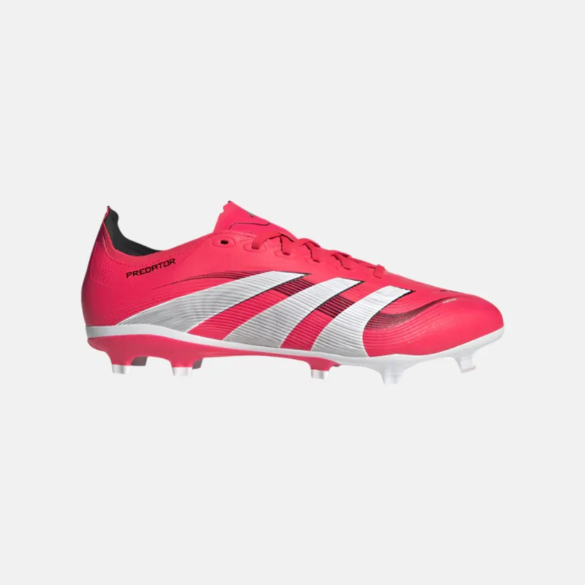 Adidas Predator League Firm Multi-Ground Cleats Unisex Football Shoes - Lucid Red/Cloud White/Core Black Kind Glow Durable outsole