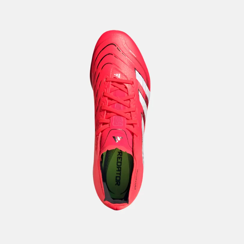 Adidas Predator League Firm Multi-Ground Cleats Unisex Football Shoes - Lucid Red/Cloud White/Core Black Free Pace Cushioned Insole
