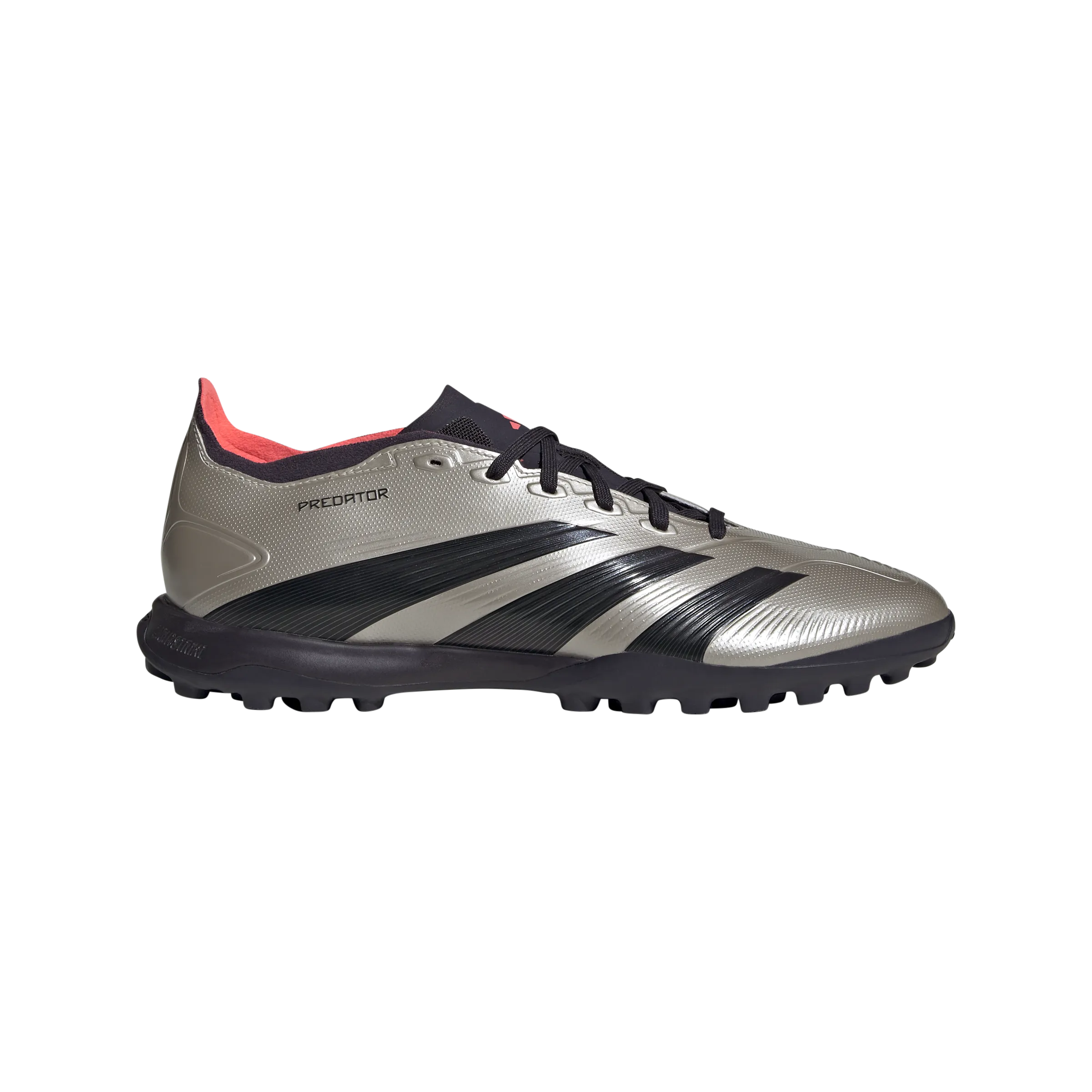 Flex grooves Air Control adidas Predator League Artificial Turf Soccer Shoes | Platinum Metallic/Aurora Black/Turbo | Men's