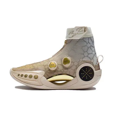 Durable Tread Pattern All Motion Tech Li Ning Way Of Wade 9 Infinity High Basketball Shoes - Goldrush??Limited gift box??