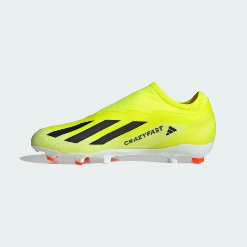 adidas X Crazyfast .3 Laceless Firm Ground Cleats Elastic design Turf Grip