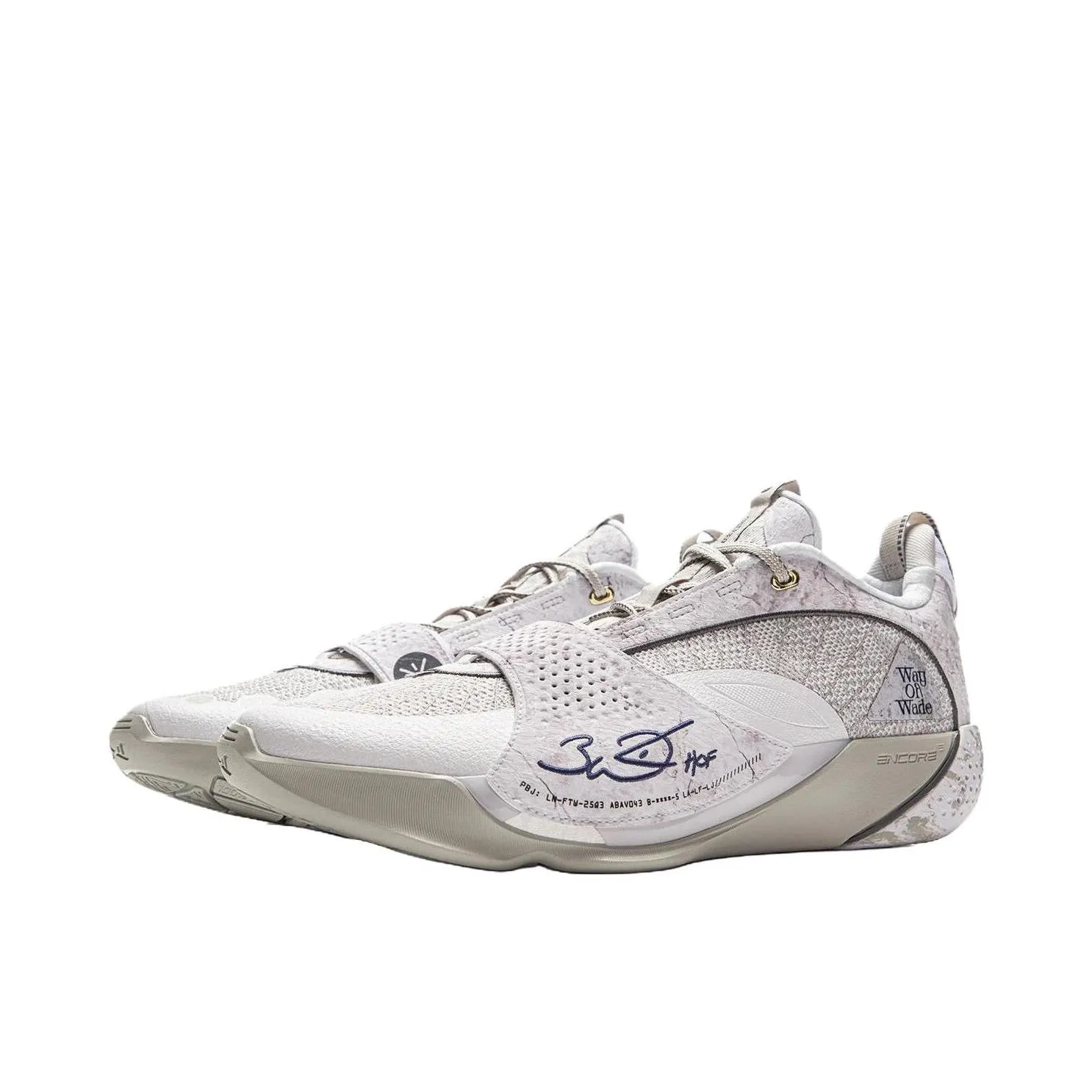 Li-Ning Wade All City 13 Encore - White/Gray Flexible Arch Enhanced Traction Pattern