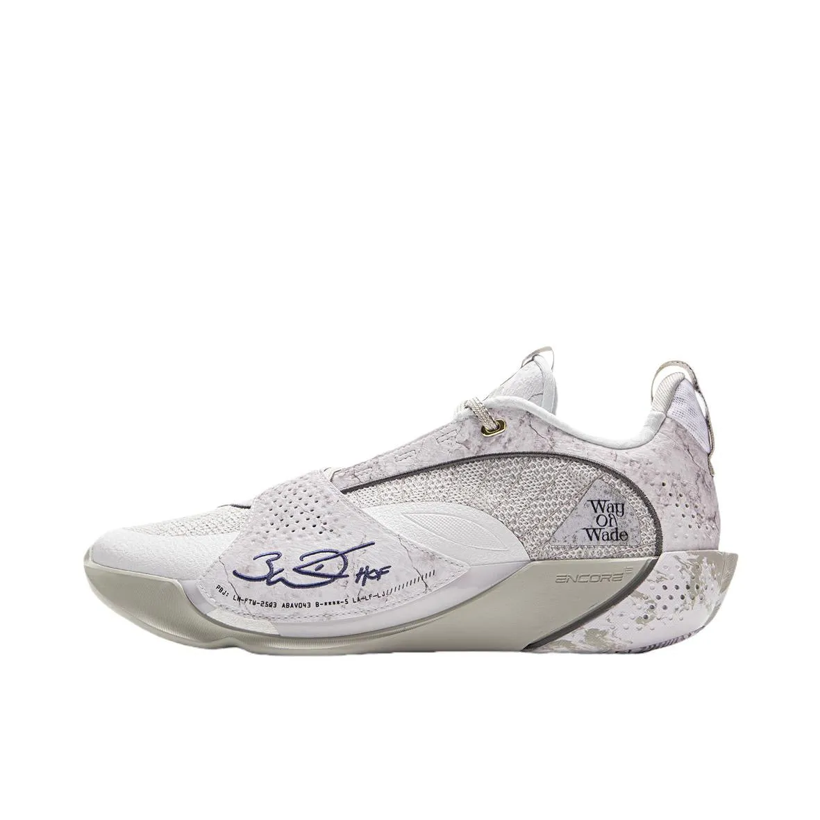 Oxygenated Midsole Design Stable Step Tech Li-Ning Wade All City 13 Encore - White/Gray