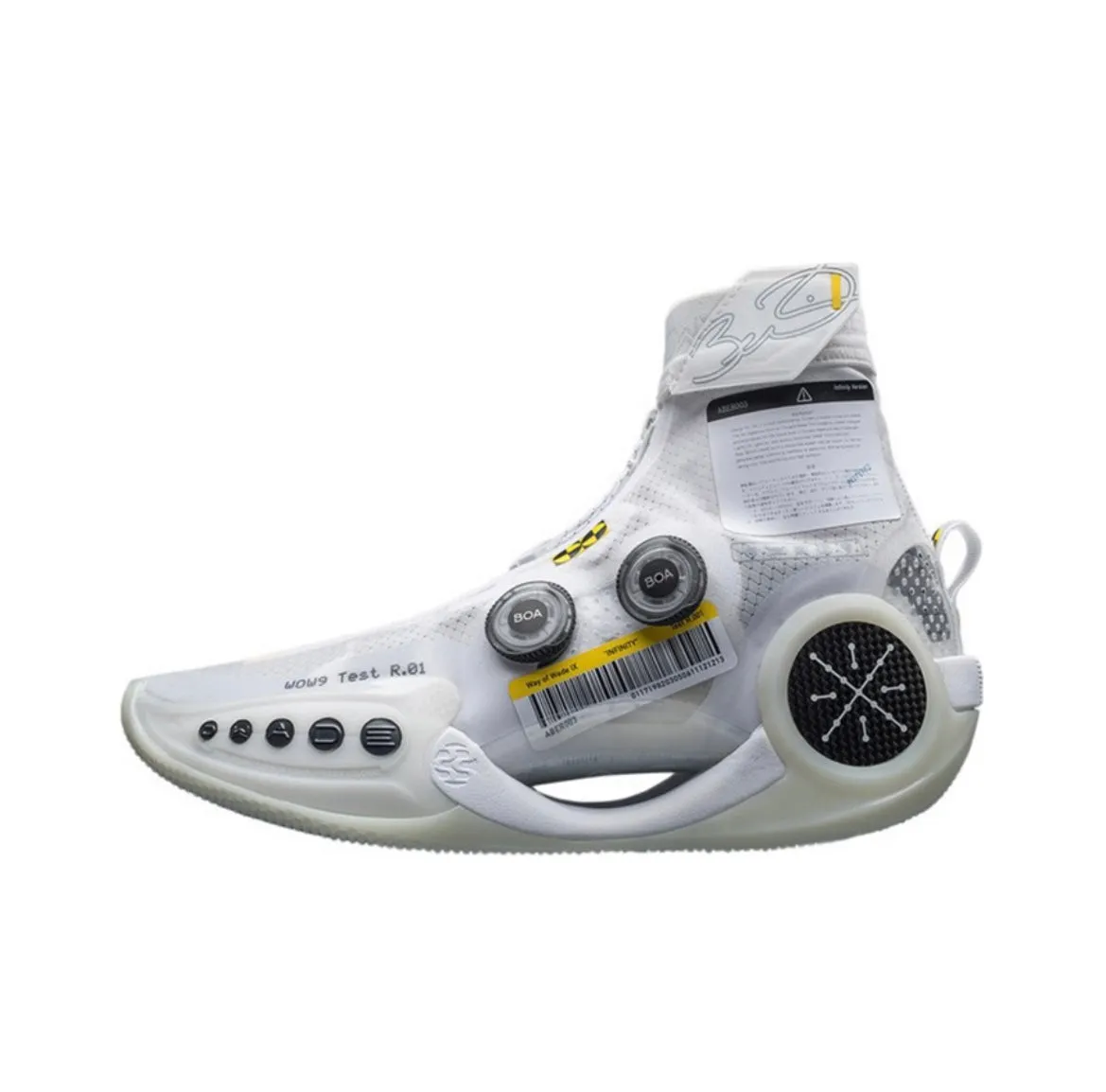 Sneakers High Top Zero Break In Period Li Ning Way Of Wade 9 Infinity - Test R1 (white fluorescent)