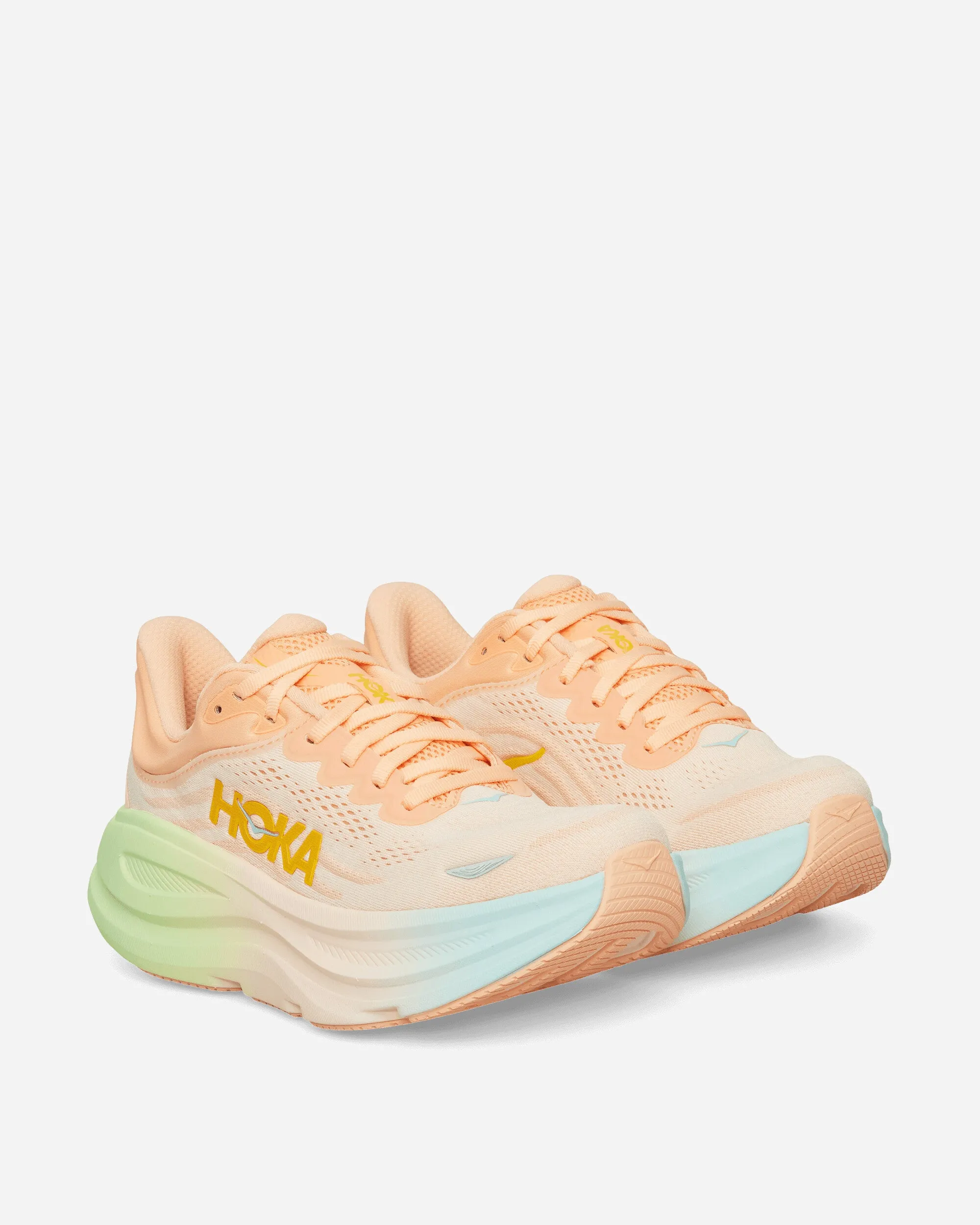 Modern Design Athletic Aesthetic Women's Bondi 9 Sneakers Frost / Pale Tangerine
