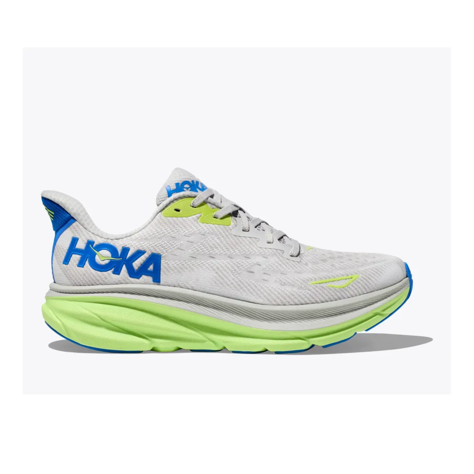 Padded Feel MEN'S CLIFTON 9 - WIDE 2E - STARDUST/ELECTRIC COBALT