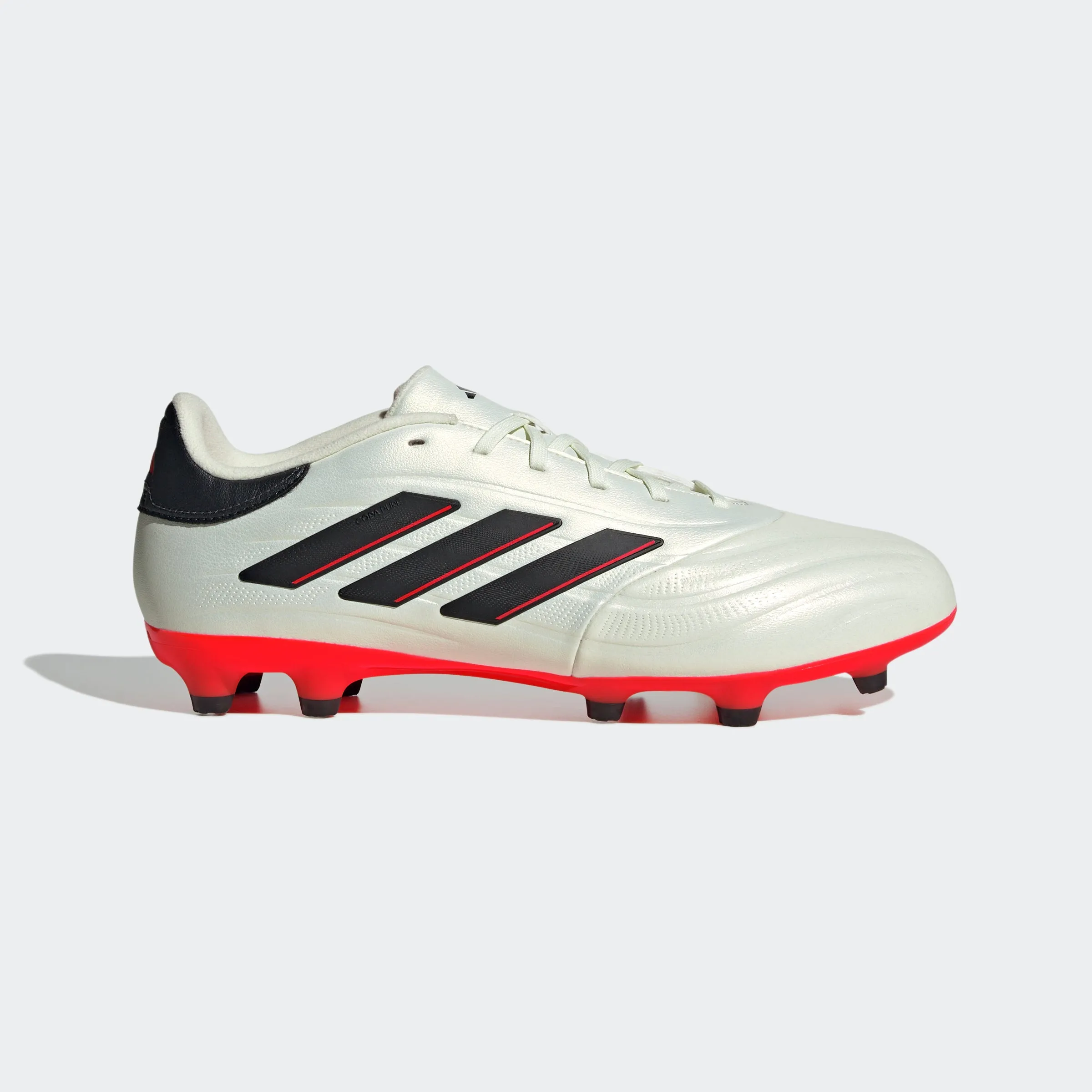 Club Style adidas Copa Pure 2 League Firm Ground | Ivory / Core Black / Solar Red | Men's