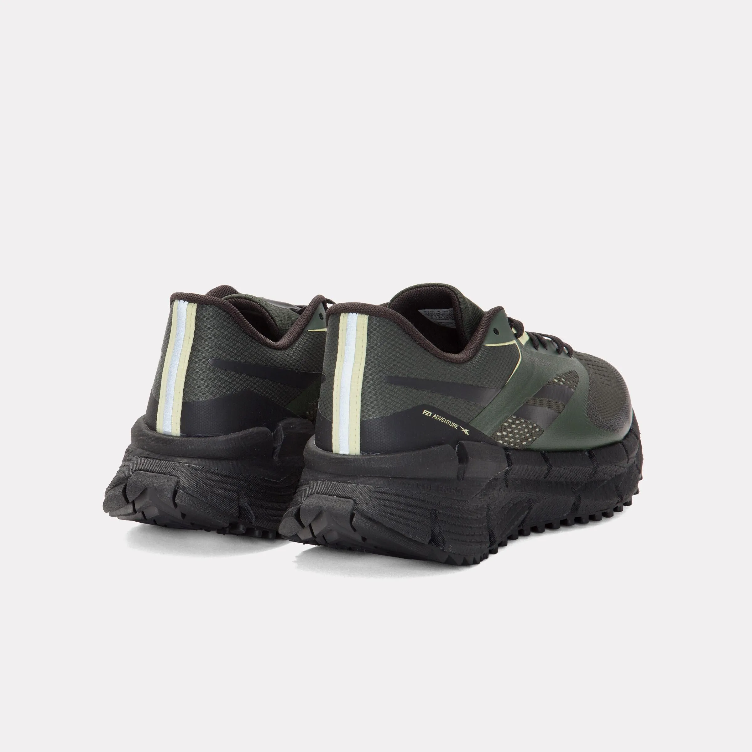Reebok Footwear Men FloatZig 1 Adventure Shoes GRIT GREEN/WASHED BLACK/YELLOW Toe box space running in synthetic tracks shoes