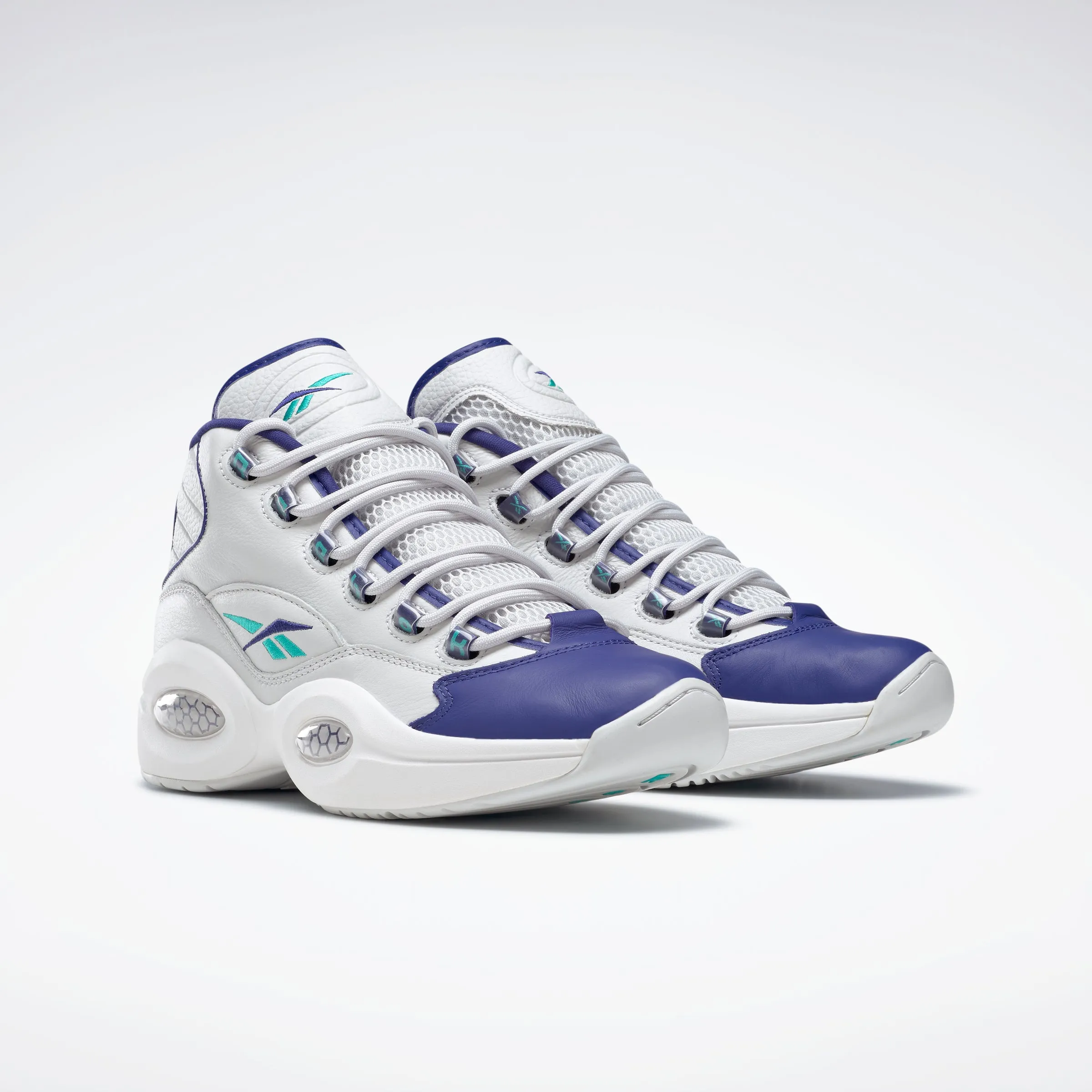 Reebok Footwear Men Question Mid Shoes Cold Grey 1/Bold Purple/Classi Black Edge