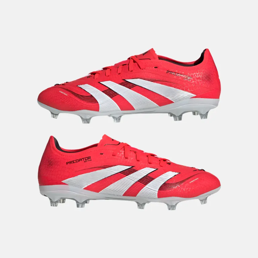 Adidas Predator Pro Firm Ground Unisex Football Shoes -Lucid Red/Cloud White/Core Black Surf Step