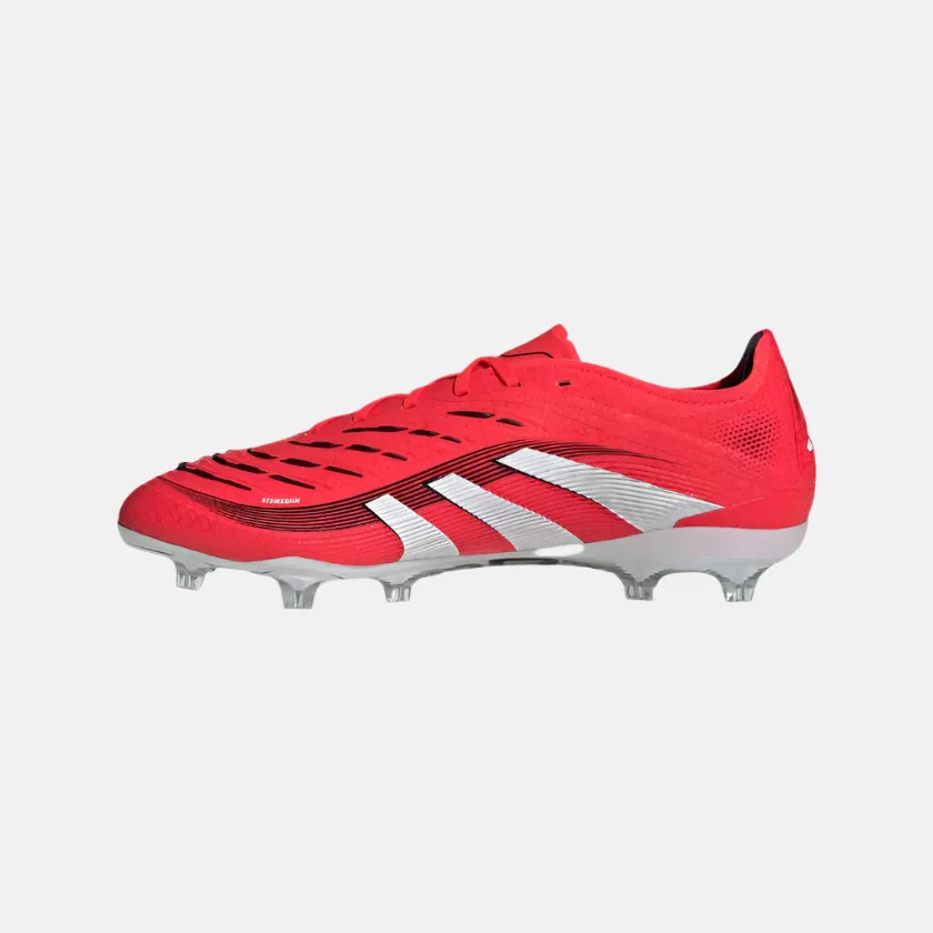 Earth Mood Adidas Predator Pro Firm Ground Unisex Football Shoes -Lucid Red/Cloud White/Core Black