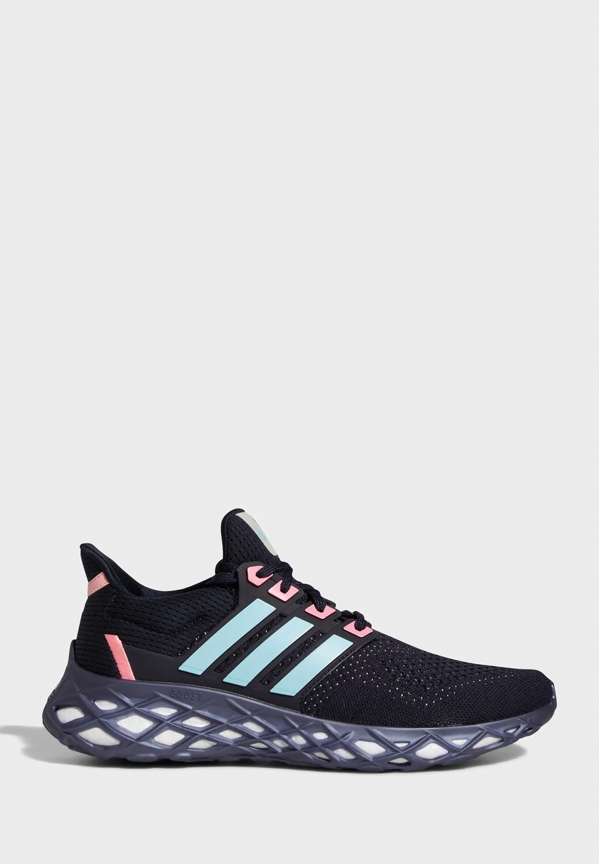 adidas ULTRABOOST WEB DNA Shoes | Legend Ink-Blue-Pink | Men's long - distance endurance tactical shoes