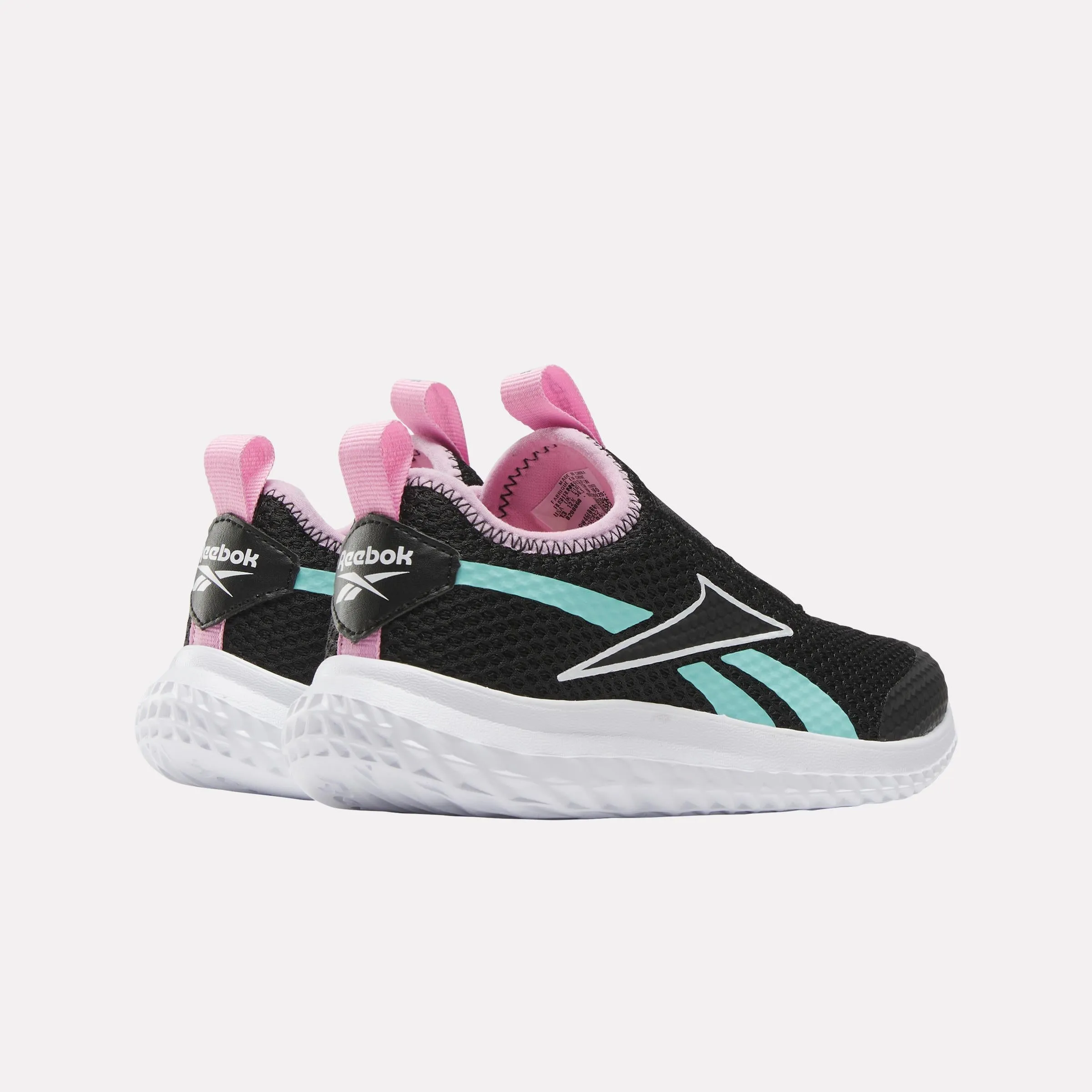 Ultra grip Reebok Footwear Kids Rush Runner Slip-On Shoes - Pre-School BLACK/AIAQUA/ASTROROSE