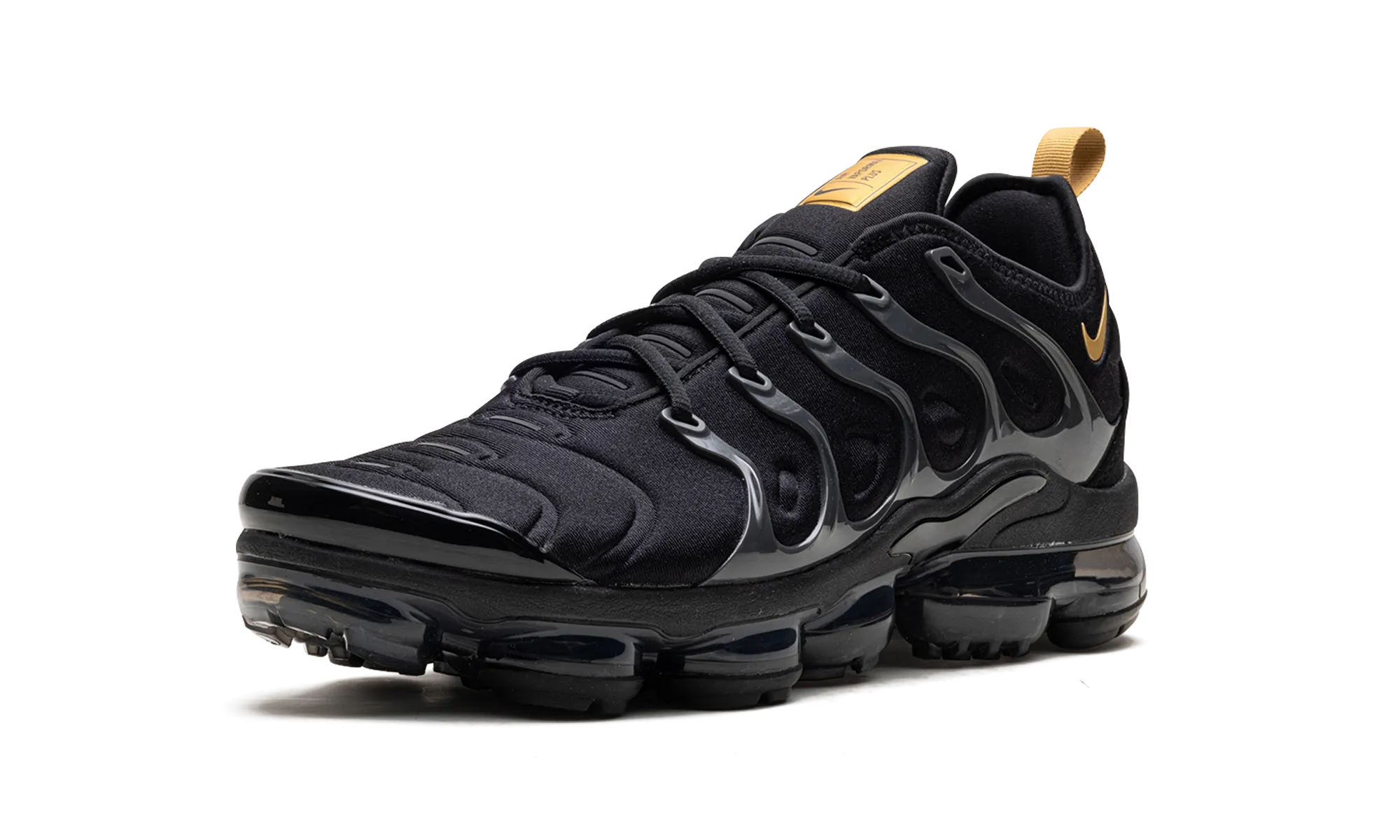 Air Vapormax Plus "Black" running in relay races shoes LeatherDurability