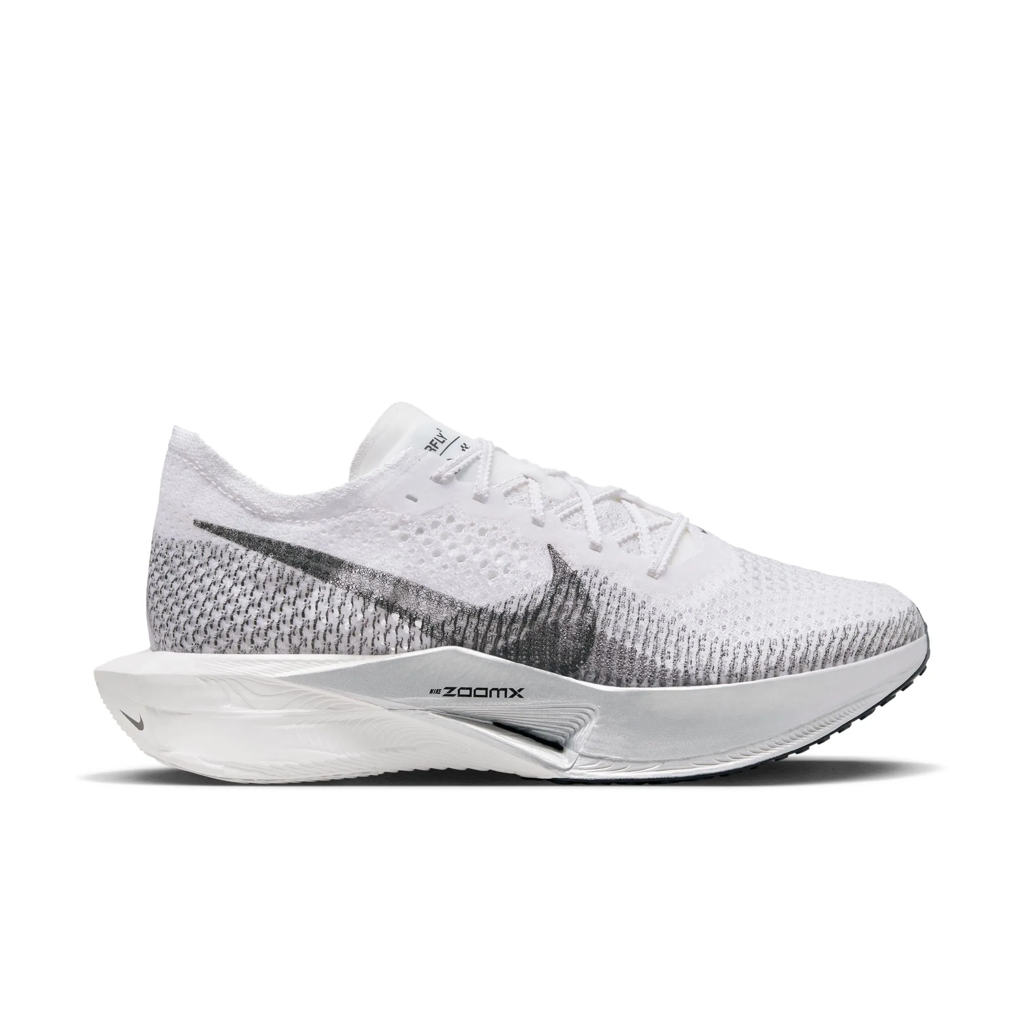 WOMEN'S VAPORFLY 3 - B - WHITE/DK SMOKE/GREY practice shoes