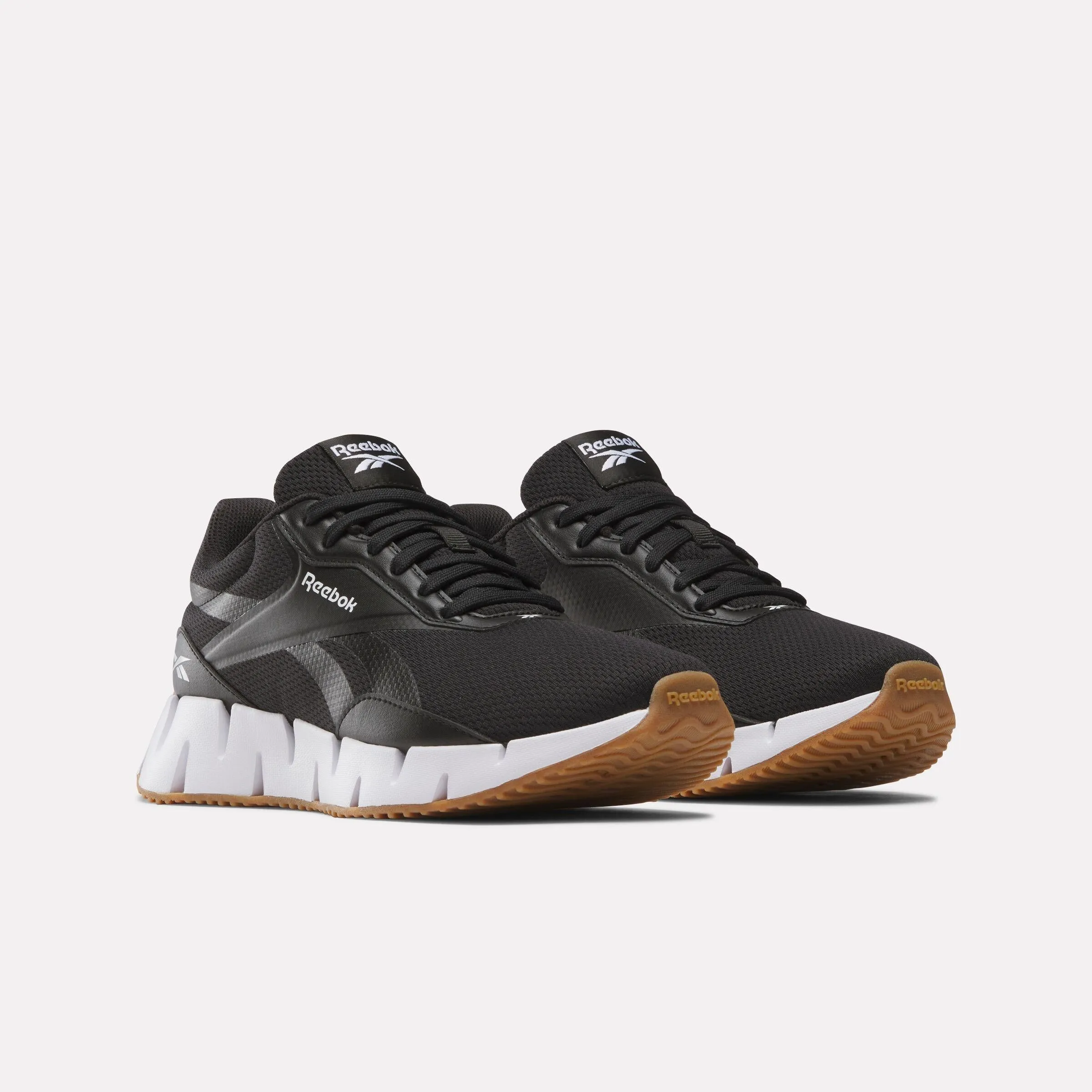 Reebok Footwear Women Zig Dynamica STR Shoes BLACK/WHITE/SLVMT Lightweight Midsole