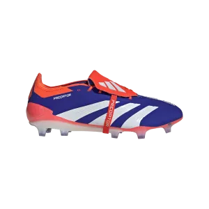 Game Focus Durable Design adidas Predator Elite Foldover Tongue Firm Ground Soccer Cleats | Lucid Blue-Cloud White-Solar Red | Men's