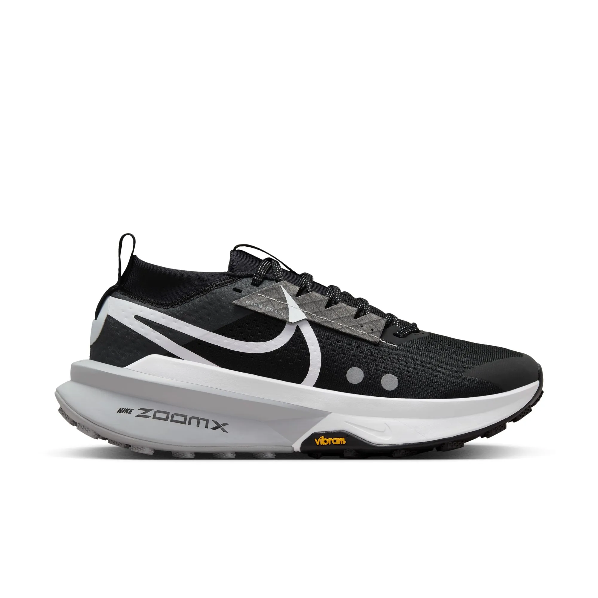 Strap closure geometric running option MEN'S ZEGAMA TRAIL 2 - D- 001 BLACK/WHITE-WOLF GREY