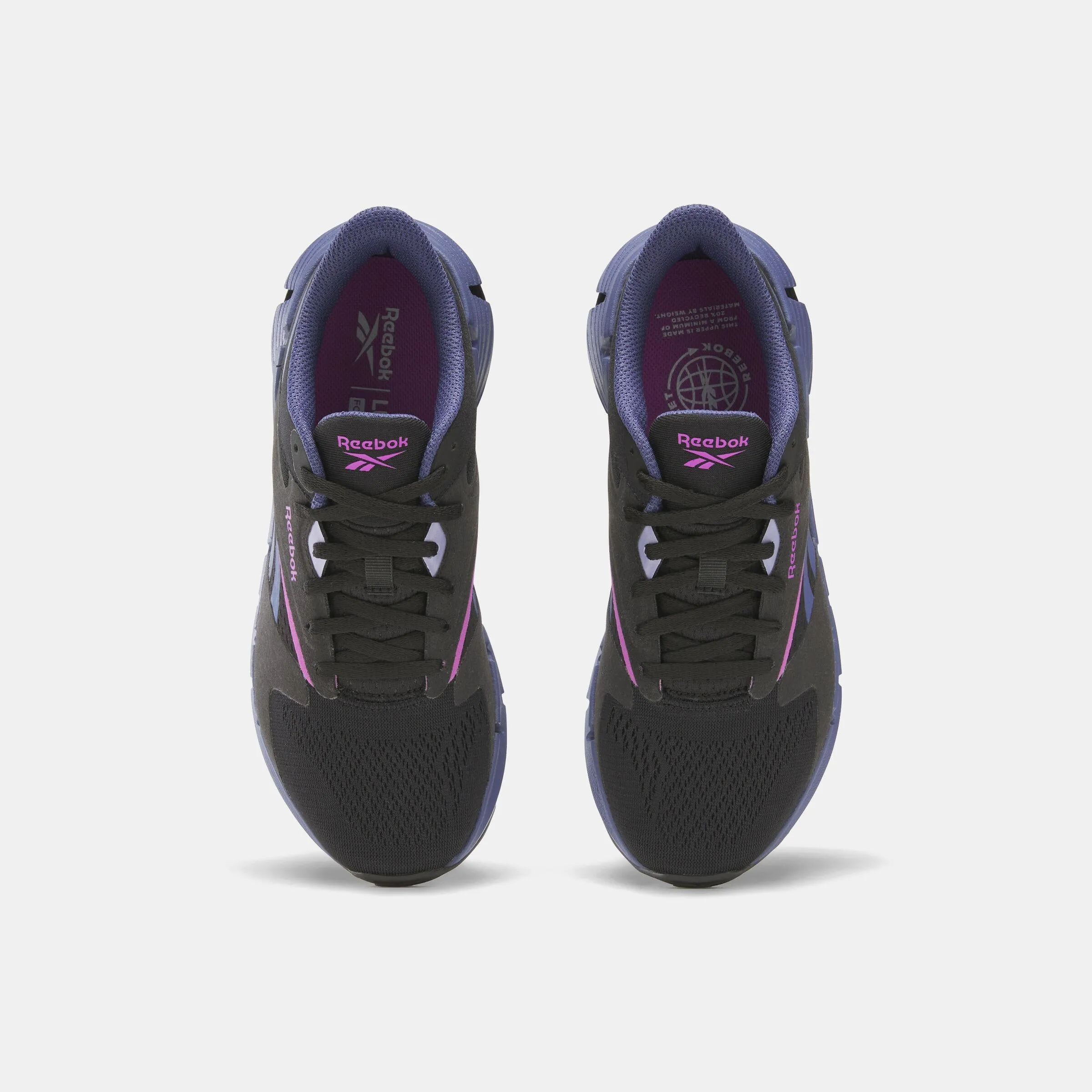 Lace   Up Style Reebok Footwear Women Zig Dynamica 5 Shoes BLACK/TWILIGHTBLUE/PURPLERAVE