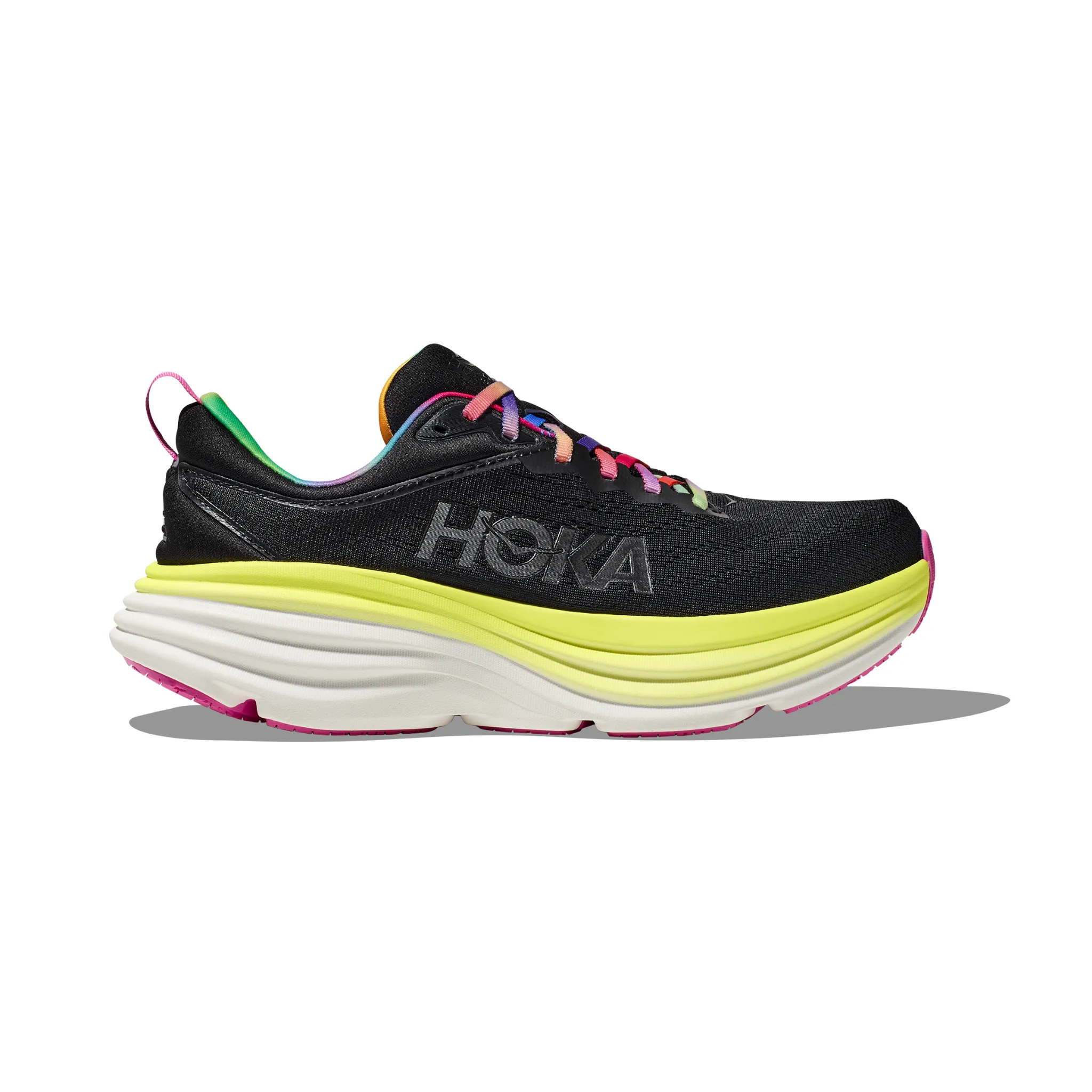 MEN'S BONDI 8 - D - BLACK/CITRUS GLOW Comfort Soles
