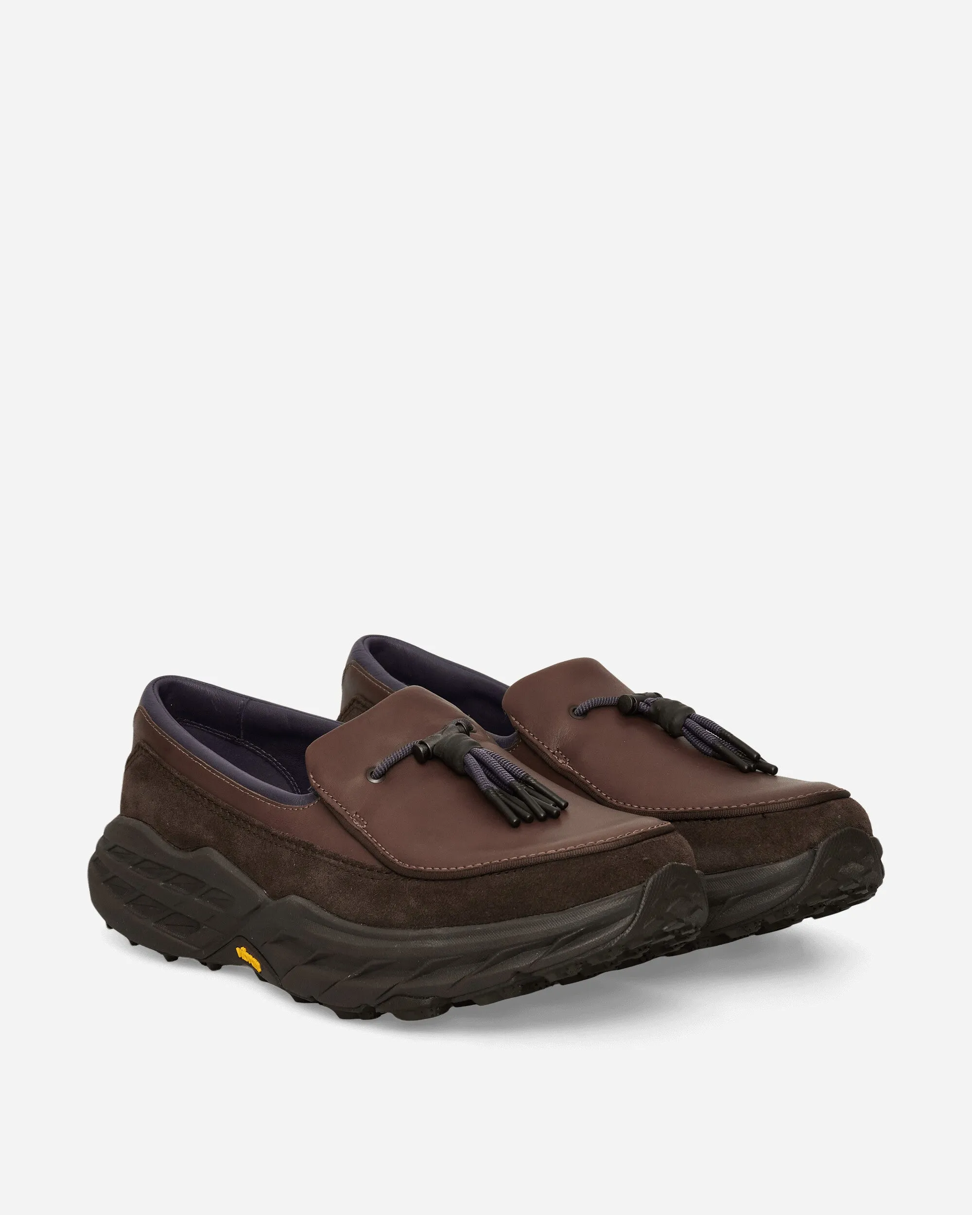 Perforated Tongue Design Speed Loafers Walnut / Cast Iron
