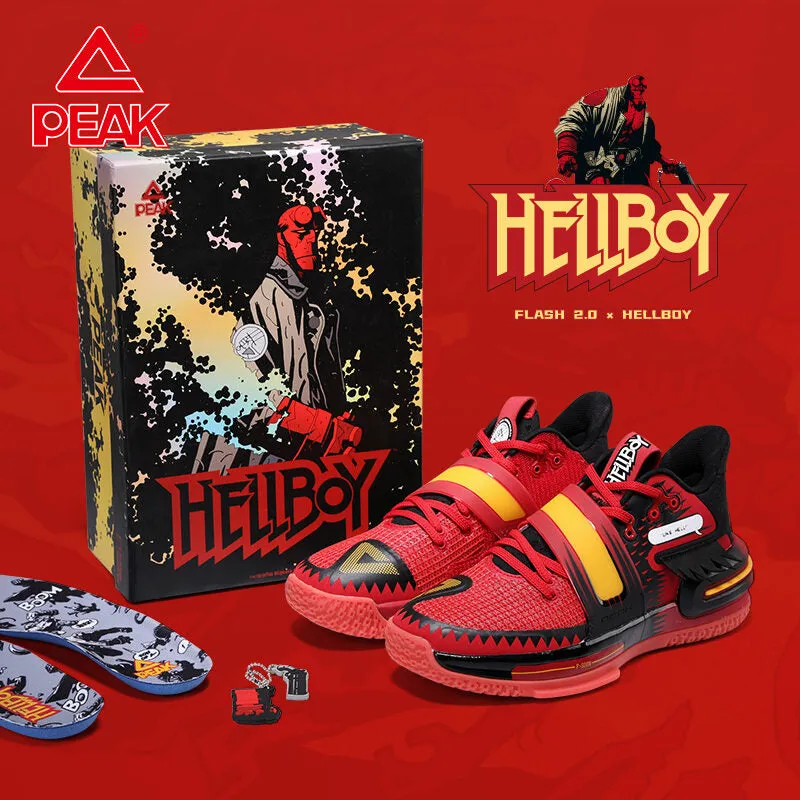 PEAK X HELLBOY  Basketball Shoes FLASH 2.0 LIMITED Edition Bare Footfeel