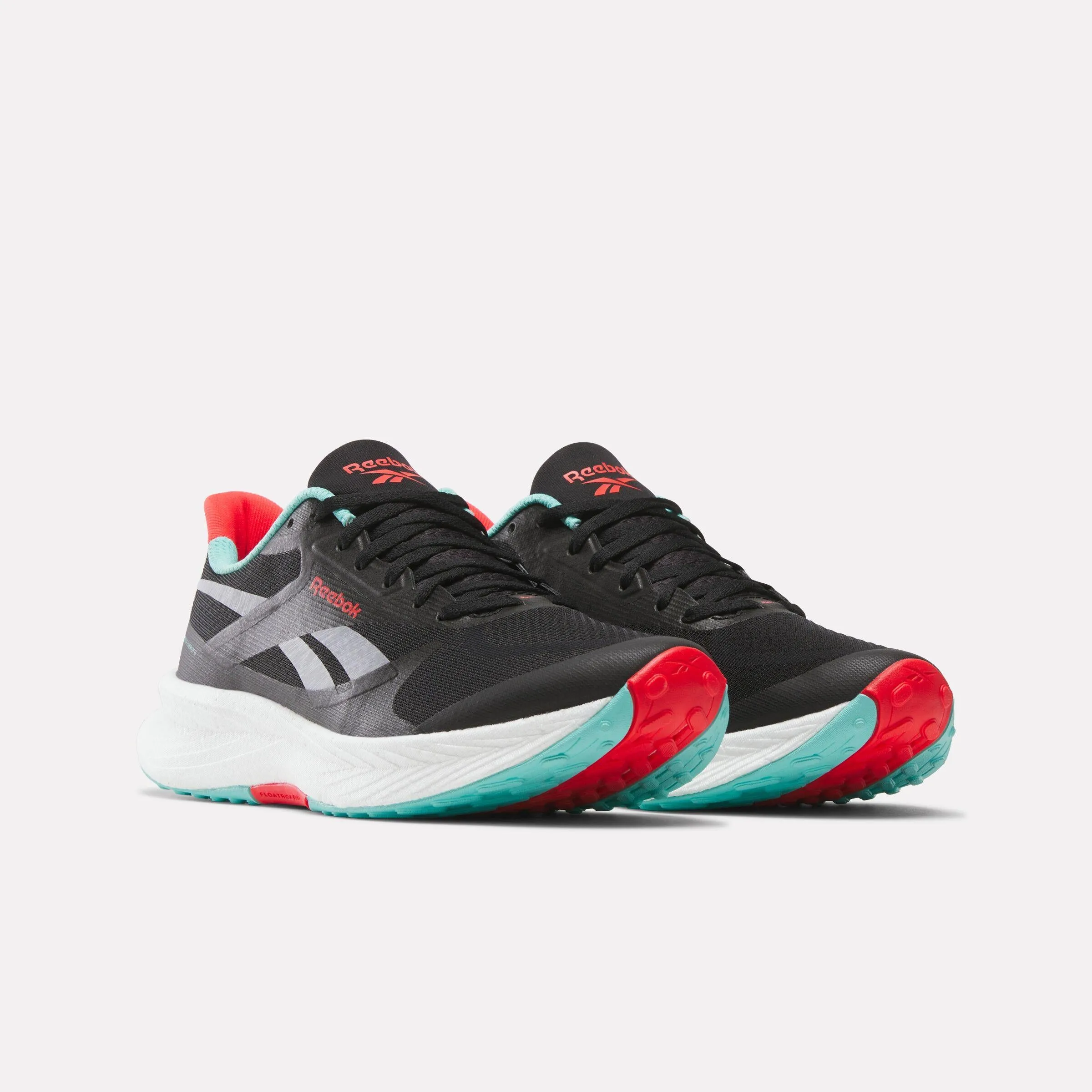 non-slip Reebok Footwear Men Floatride Energy 6 Shoes BLACK/WHITE/AI AQUA