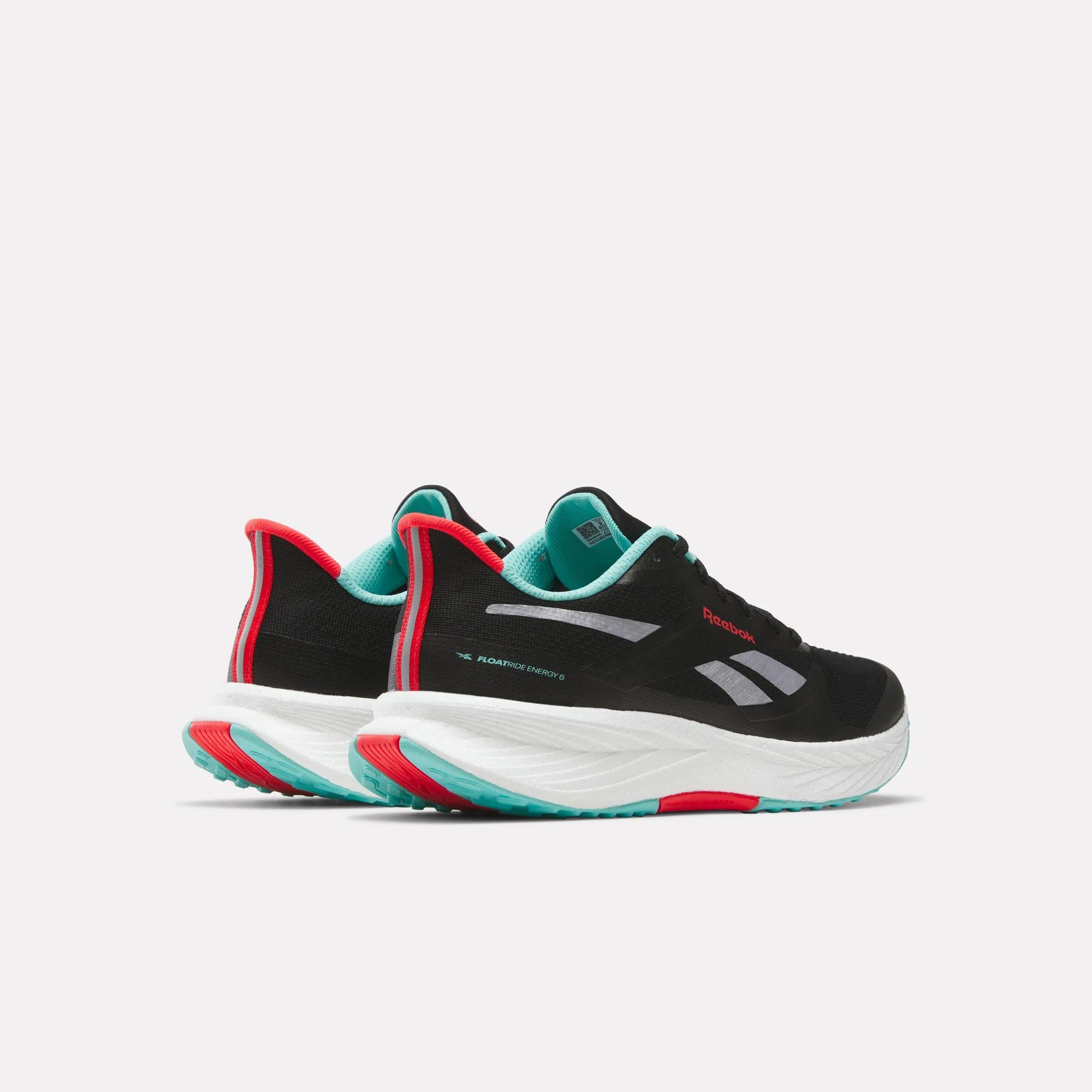 Reebok Footwear Men Floatride Energy 6 Shoes BLACK/WHITE/AI AQUA Seasonal Collection toe - box