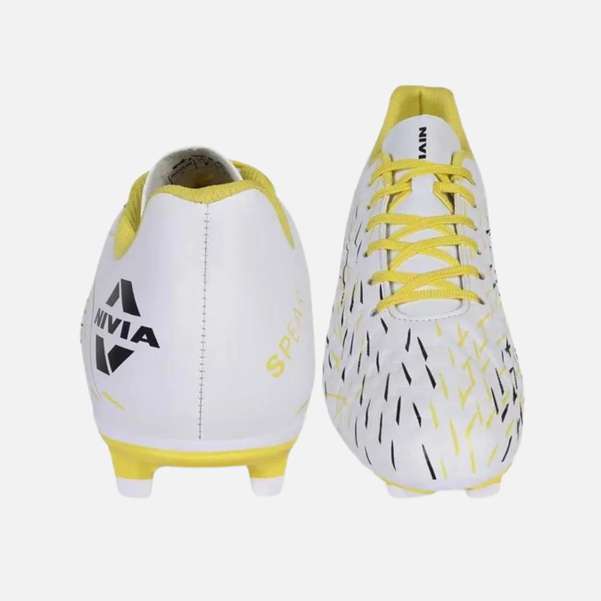 Office Cool Look Ready Nivia Spear Men's Football Studs -White/Yellow