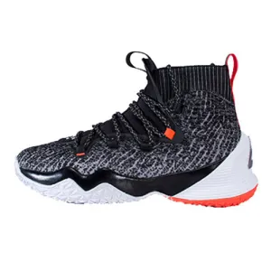 Slim Look Peak Men Basketball Shoes High-Top Sneakers Actual Combat Black EW01161A