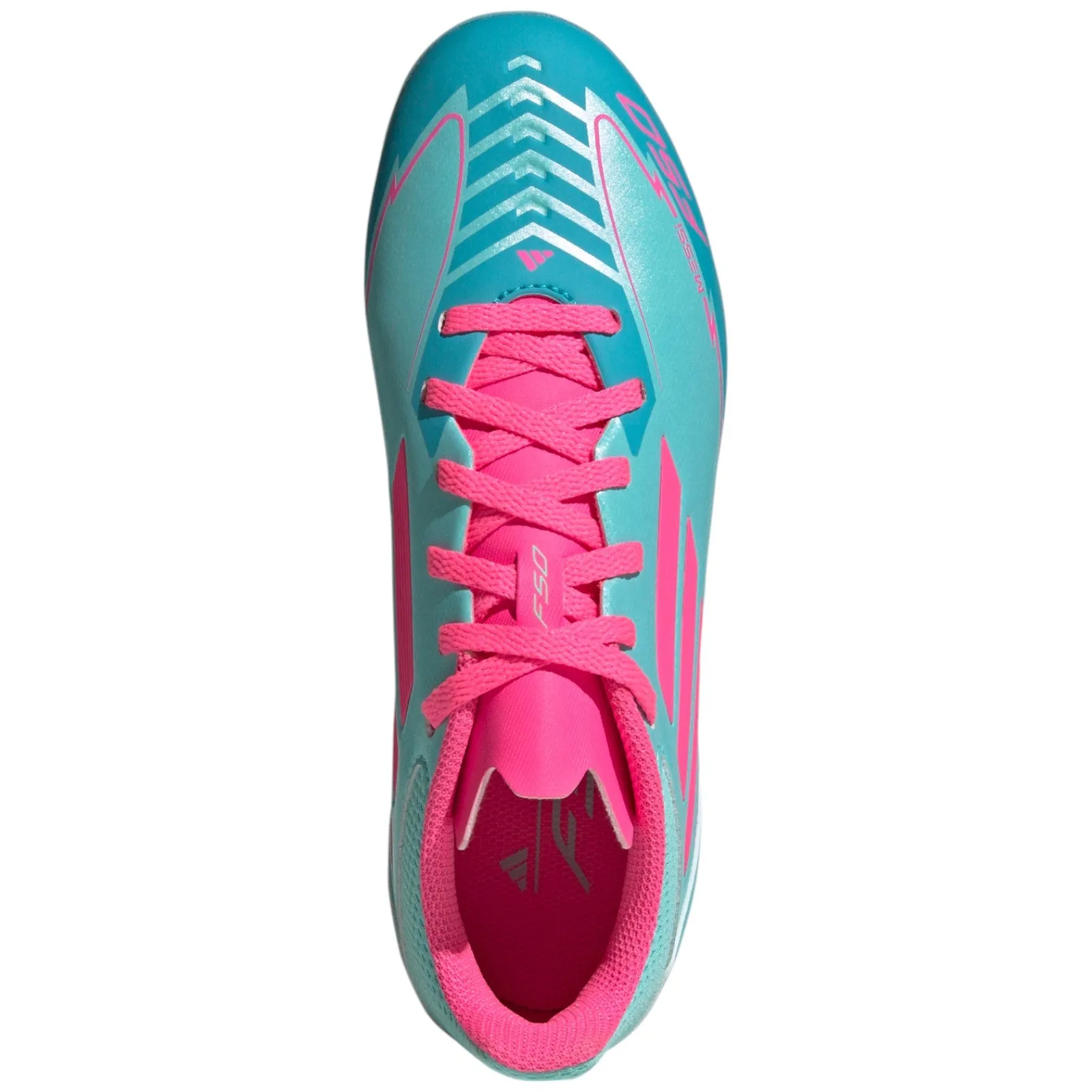 adidas F50 League Kids Firm/Multi-Ground Messi Football Boots Pace Grip Fit Base