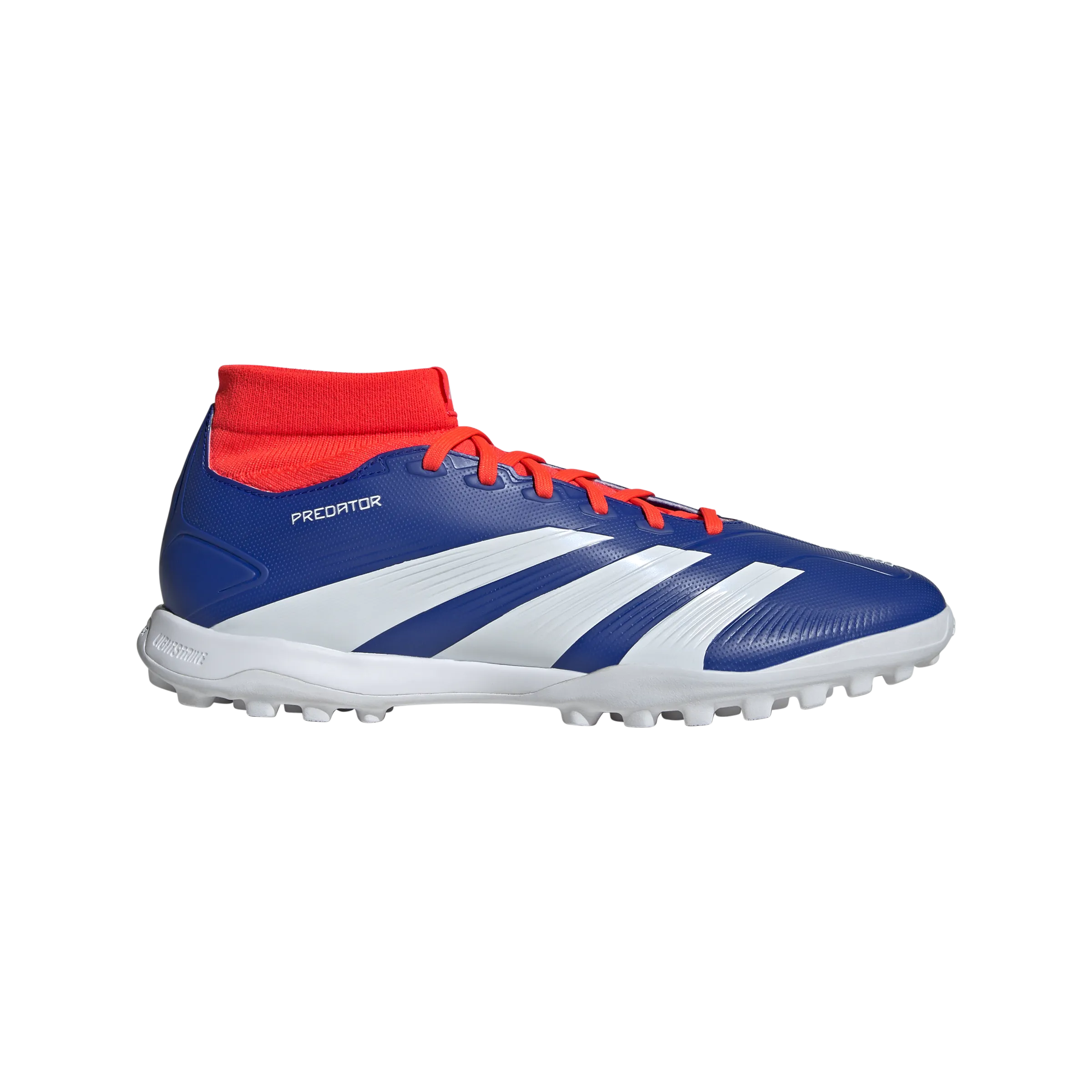 Push Zone adidas Predator League MID Artificial Turf Soccer Shoes | Lucid Blue-Cloud White-Solar Red | Men's