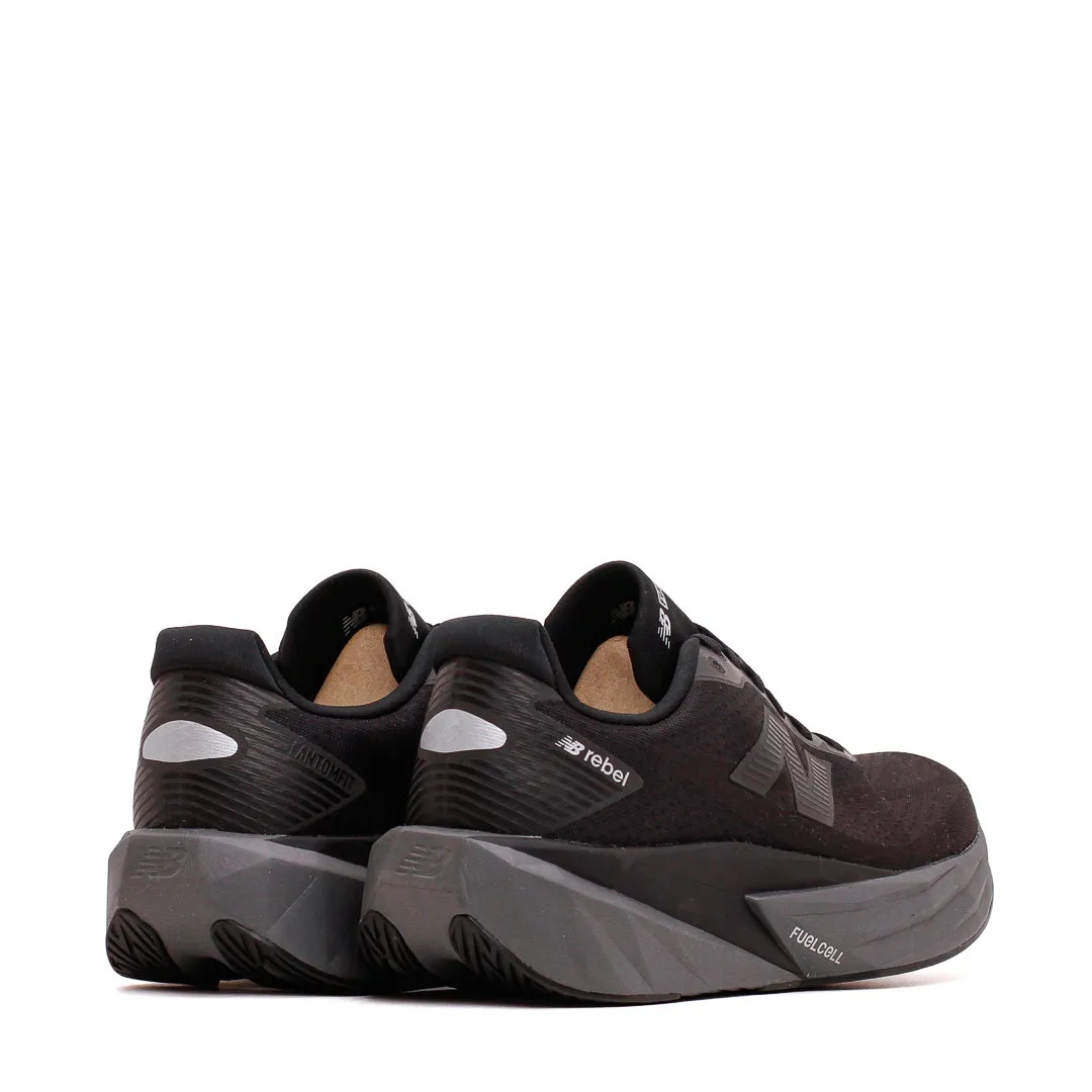 Dual Layer New Balance Women FuelCell Rebel v5 Black Castlerock WFCXLO5