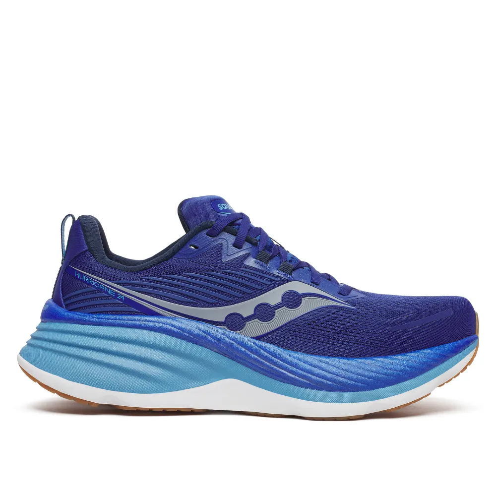 Stone Glam Ankle Support Saucony Men's Hurricane 24 Running Shoes