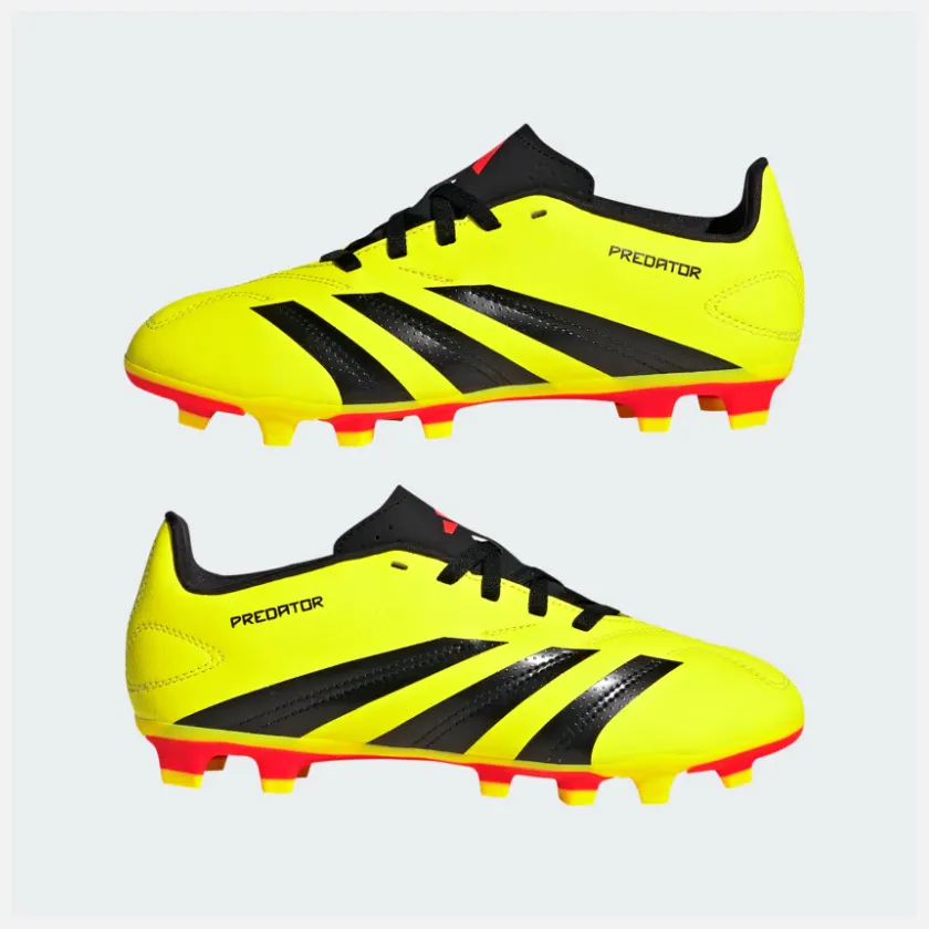 Adidas Predator Club Flexible Ground Football Kids Unisex Shoes (4-7Year) -Team Solar Yellow 2/Core Black/Solar Red Step Light