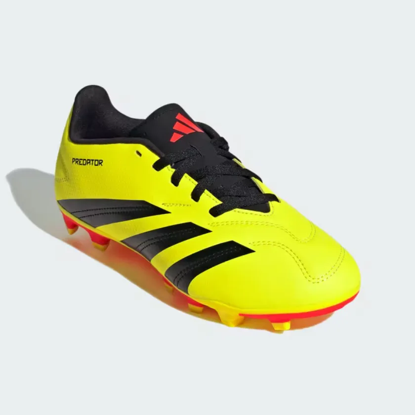 Best Seller velcro Adidas Predator Club Flexible Ground Football Kids Unisex Shoes (4-7Year) -Team Solar Yellow 2/Core Black/Solar Red