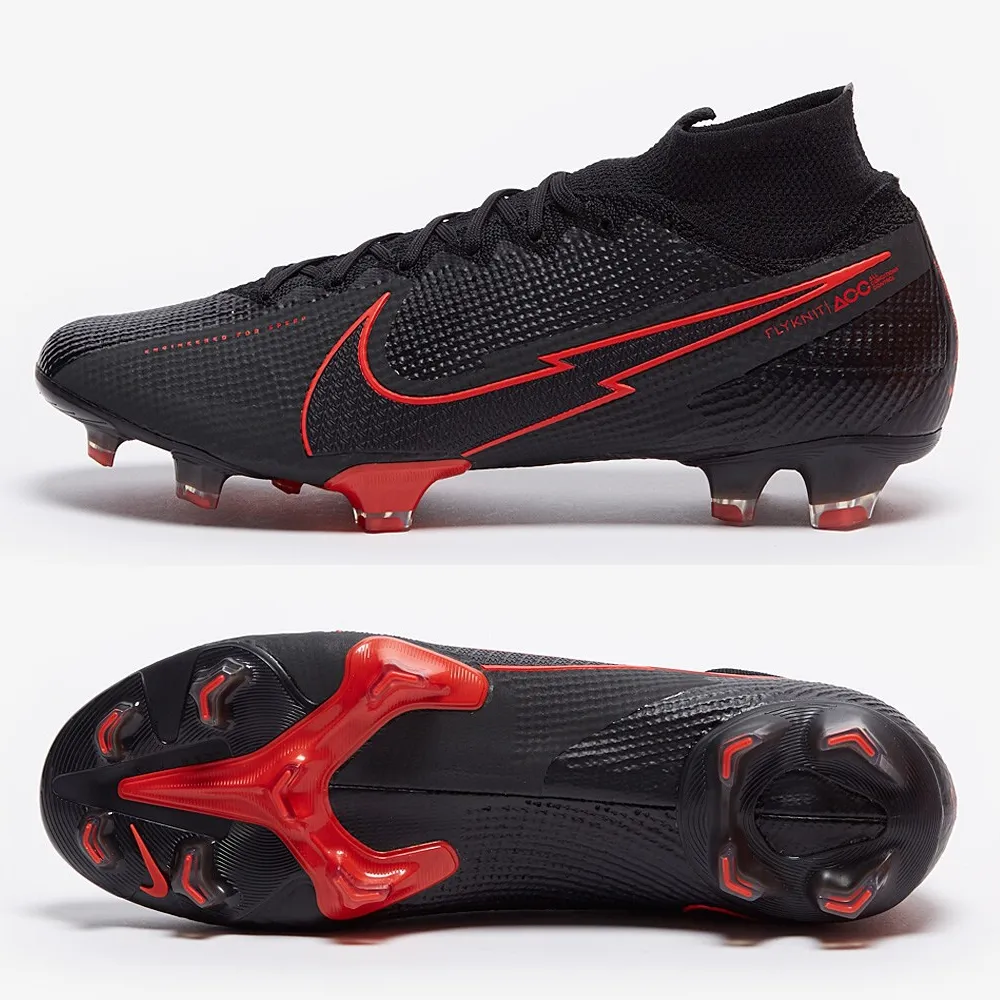 Nike Mercurial Superfly 7 Elite FG Mens - Black Grip Boost Agility Grip