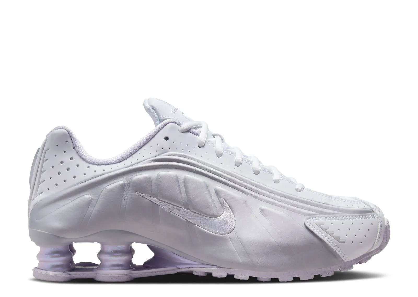 running in morning running armbands Nike Shox R4 White Metallic Platinum Barely Grape