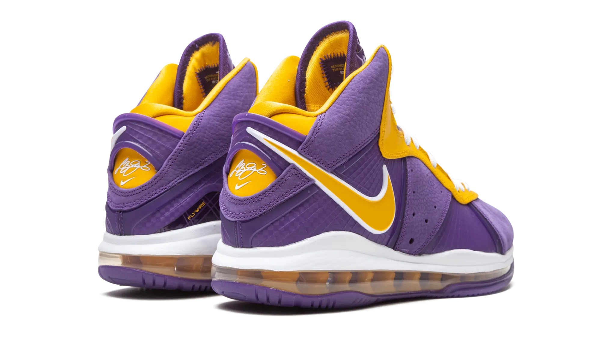 Lebron 8 "Lakers" Adaptive Lacing Mechanism Sneakers Comfort Fit