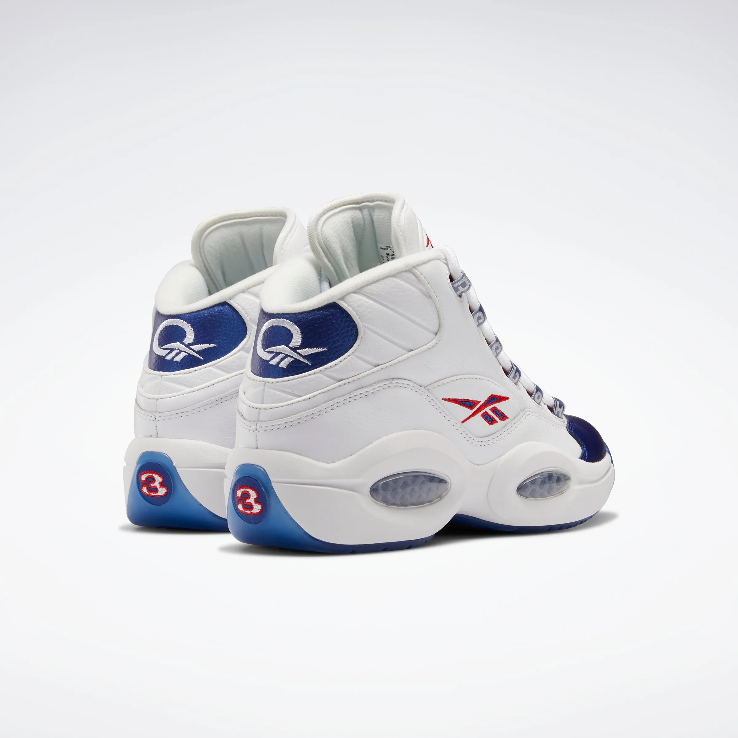 Dive Gear Reebok Footwear Men Question Mid Shoes Ftwwht/Clacob/Clear